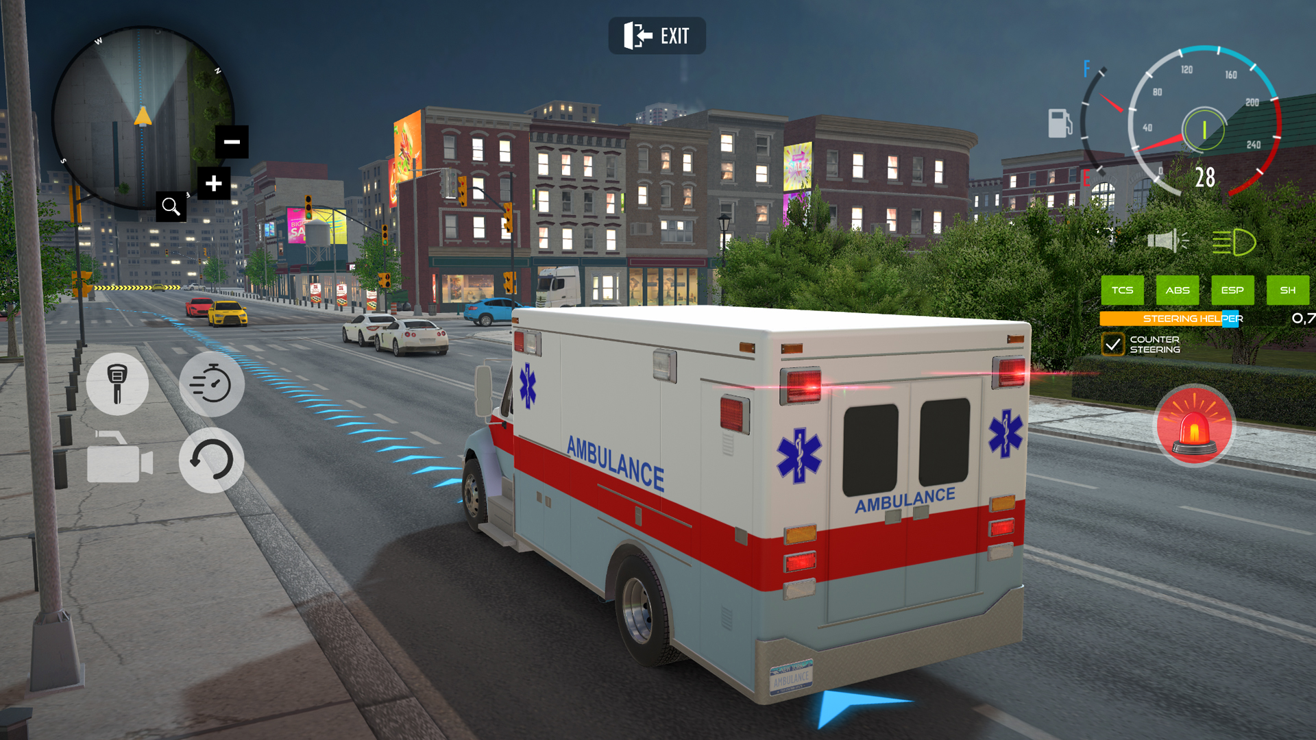 City Ambulance Car Driving
