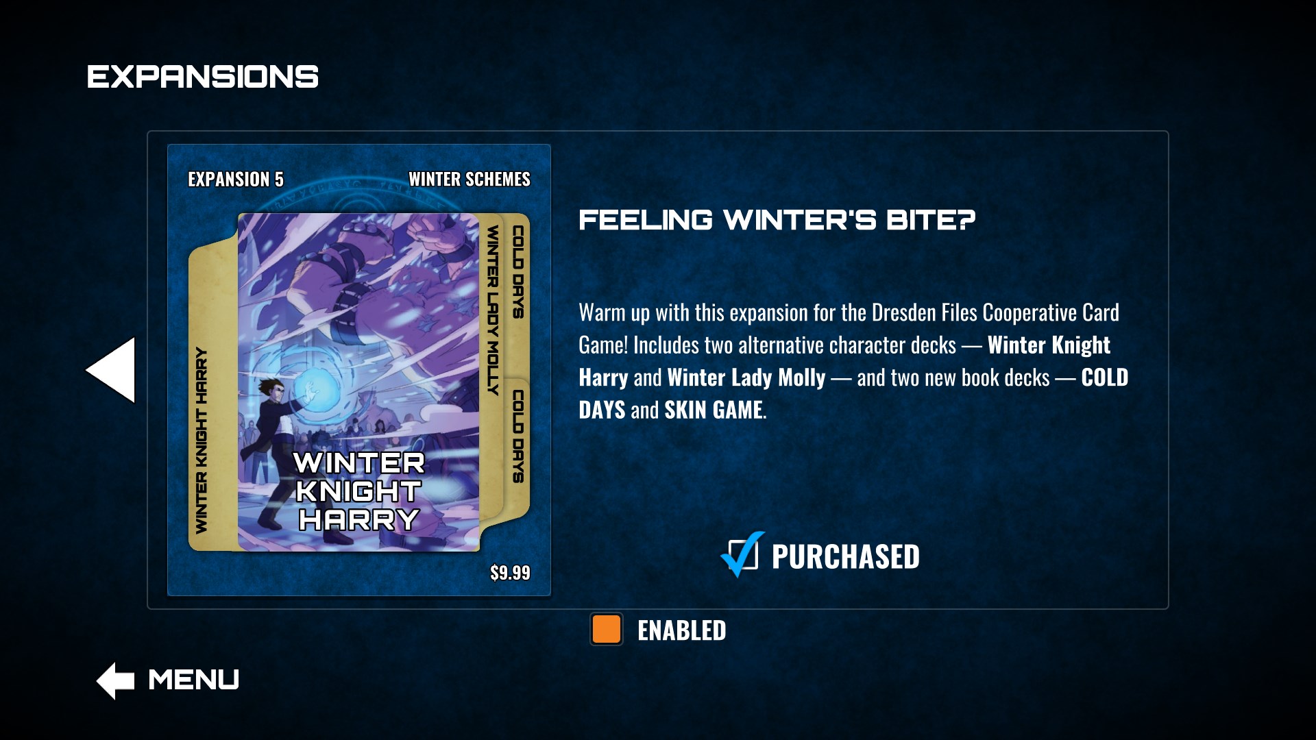 Dresden Files Cooperative Card Game: Winter Schemes