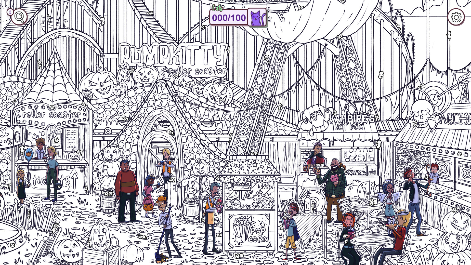 Hidden Cats in Spooky Town