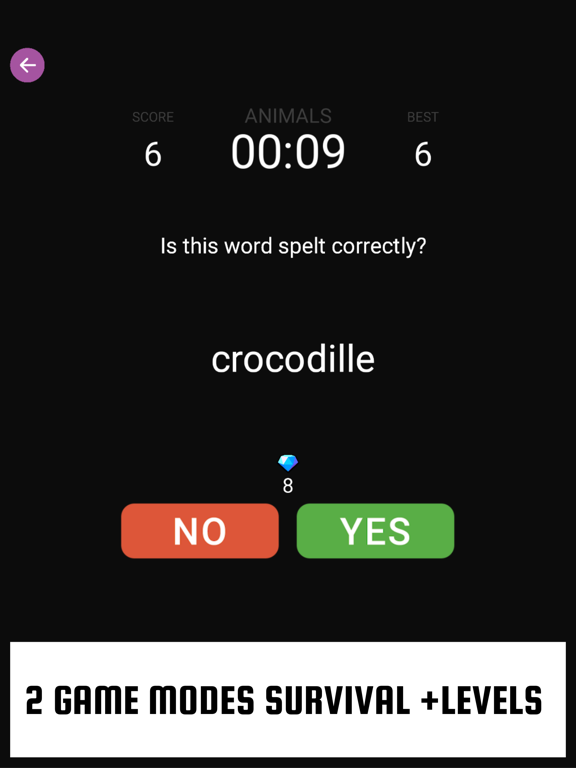 Word Spell Game: Yes or No ?