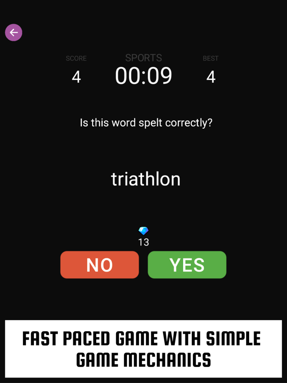 Word Spell Game: Yes or No ?