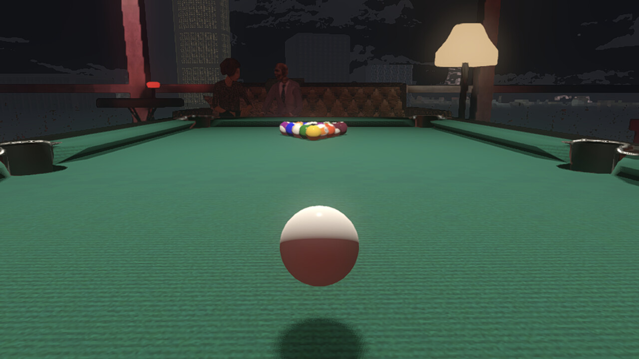 Friends Play Pool