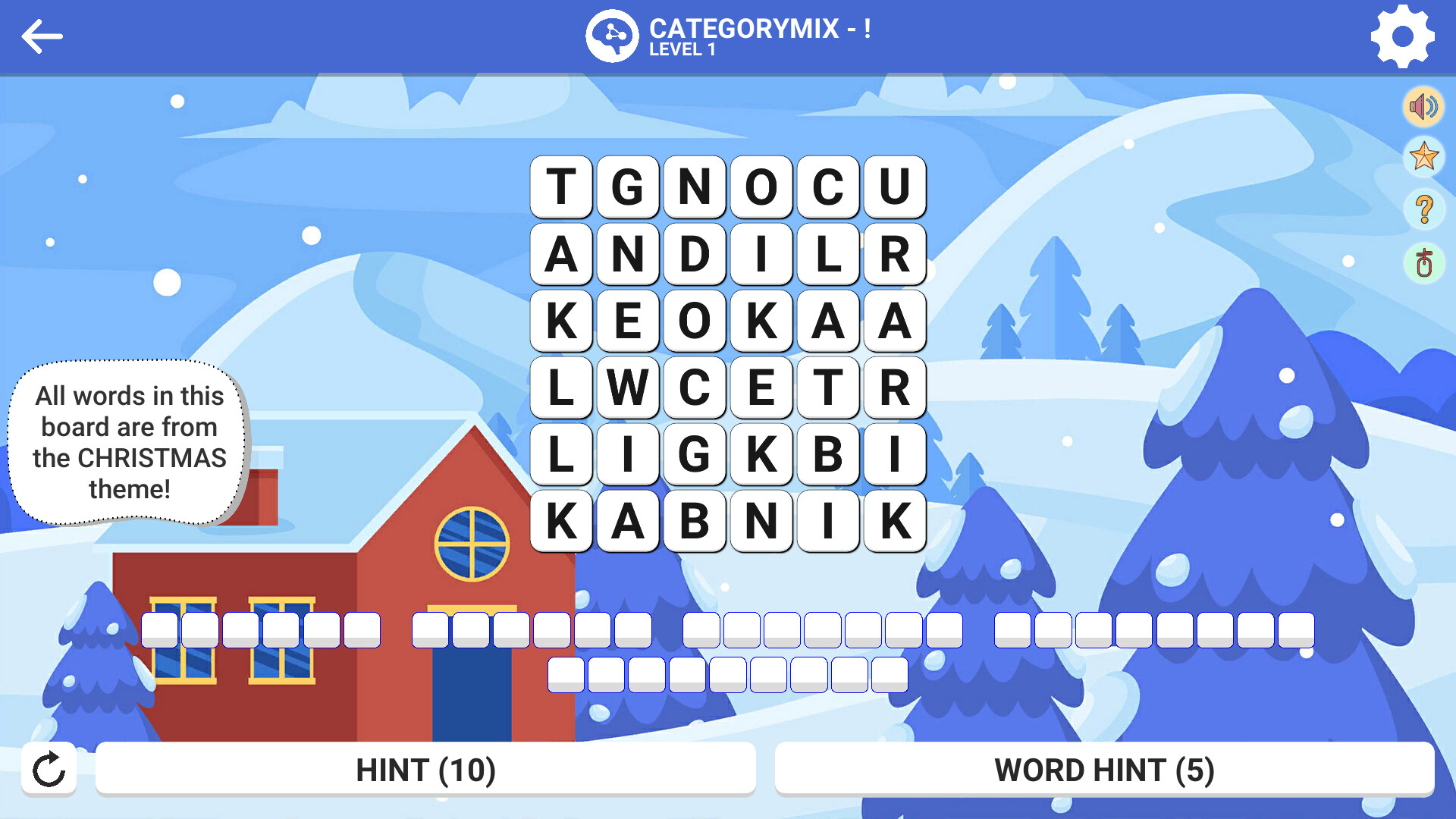 Square Word: Hello Winter!