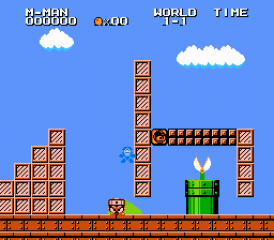 Mega Man in Super Mario Bros.