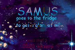 Samus Goes to the Fridge to Get a Glass of Milk