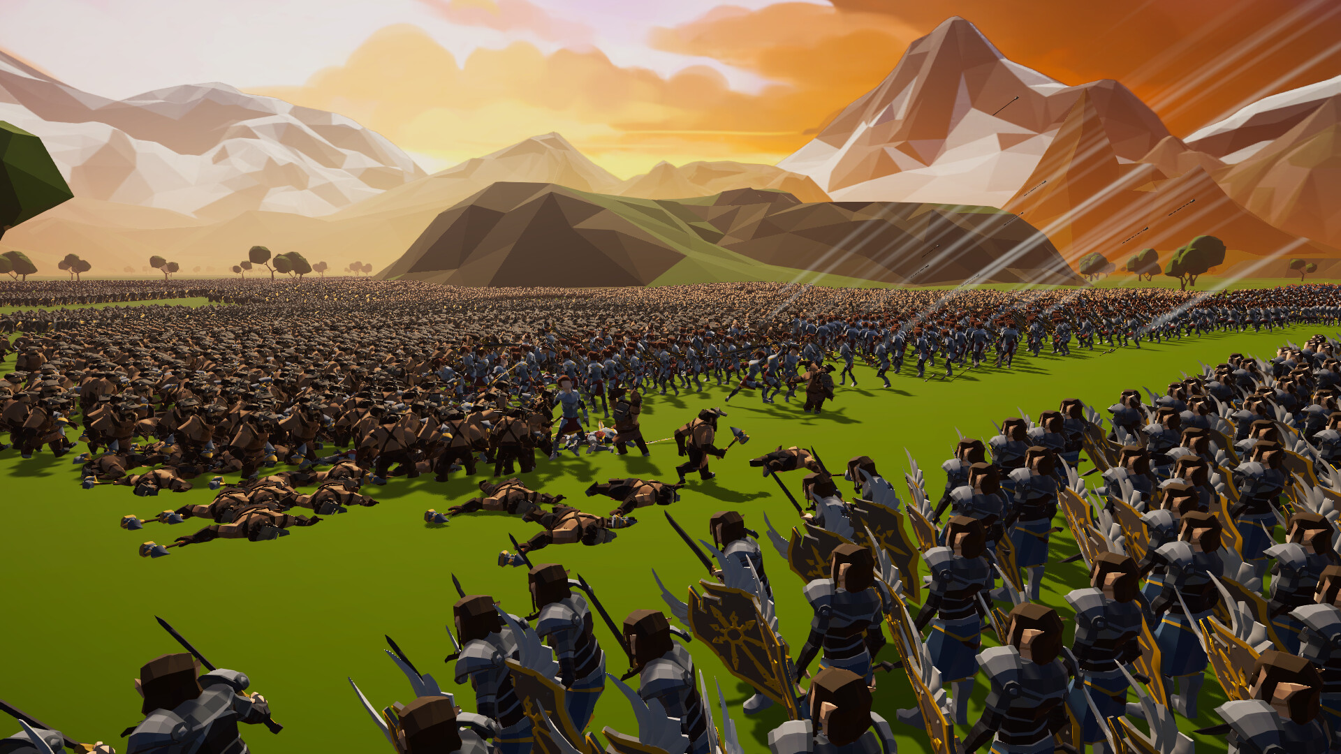 Polygon Fantasy Battle Simulator