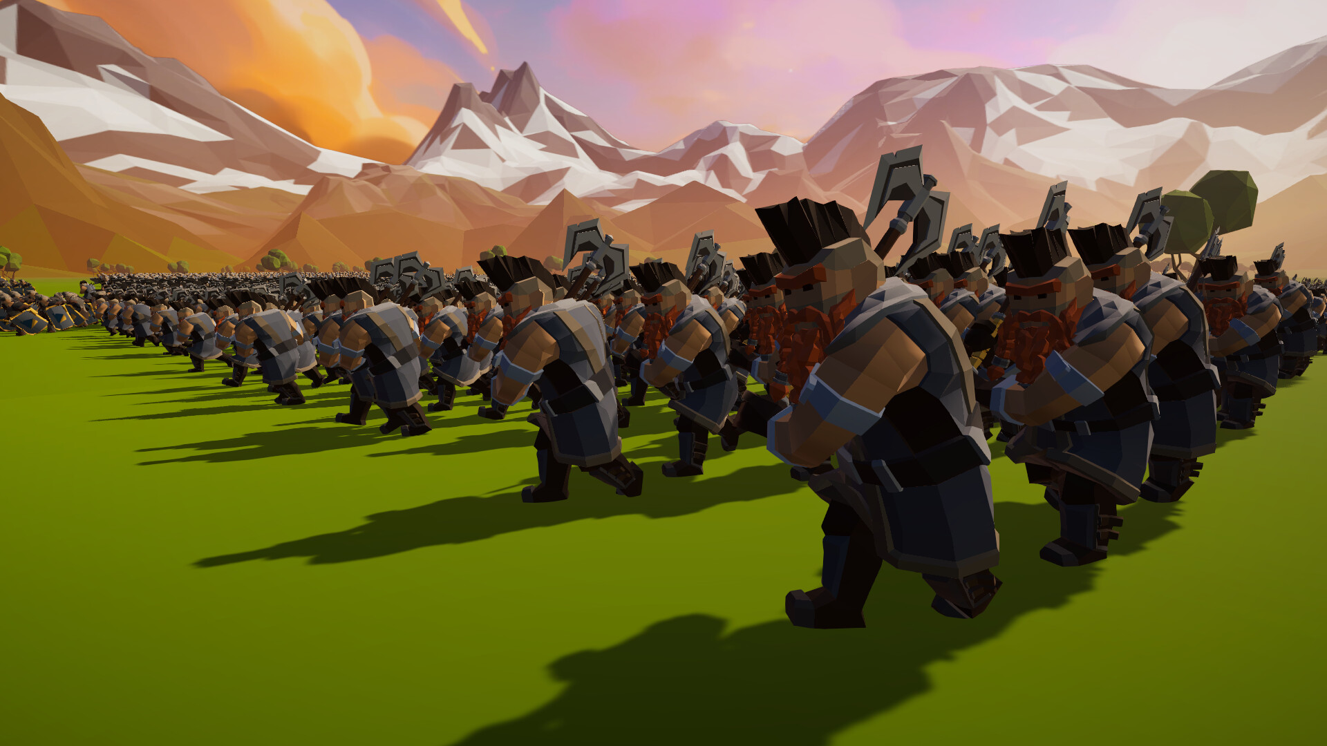 Polygon Fantasy Battle Simulator