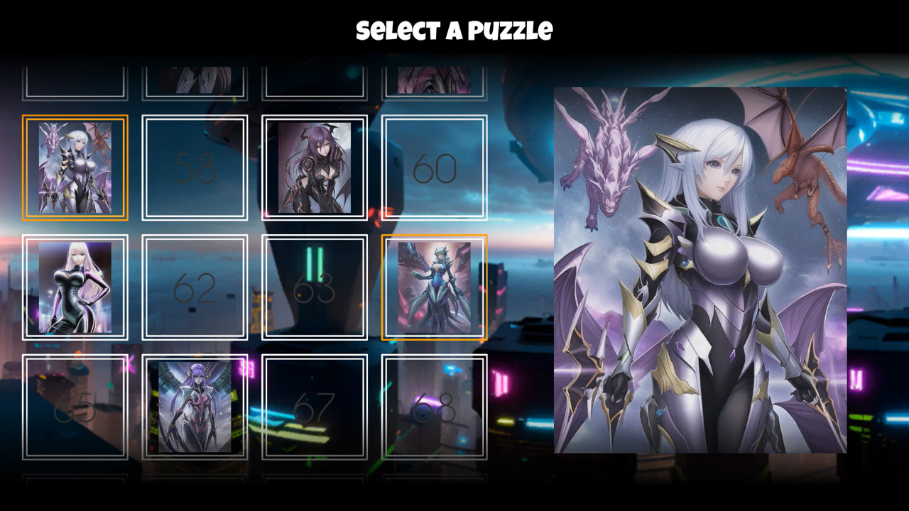 Anime Poly Puzzle: Sci-Fi Maidens