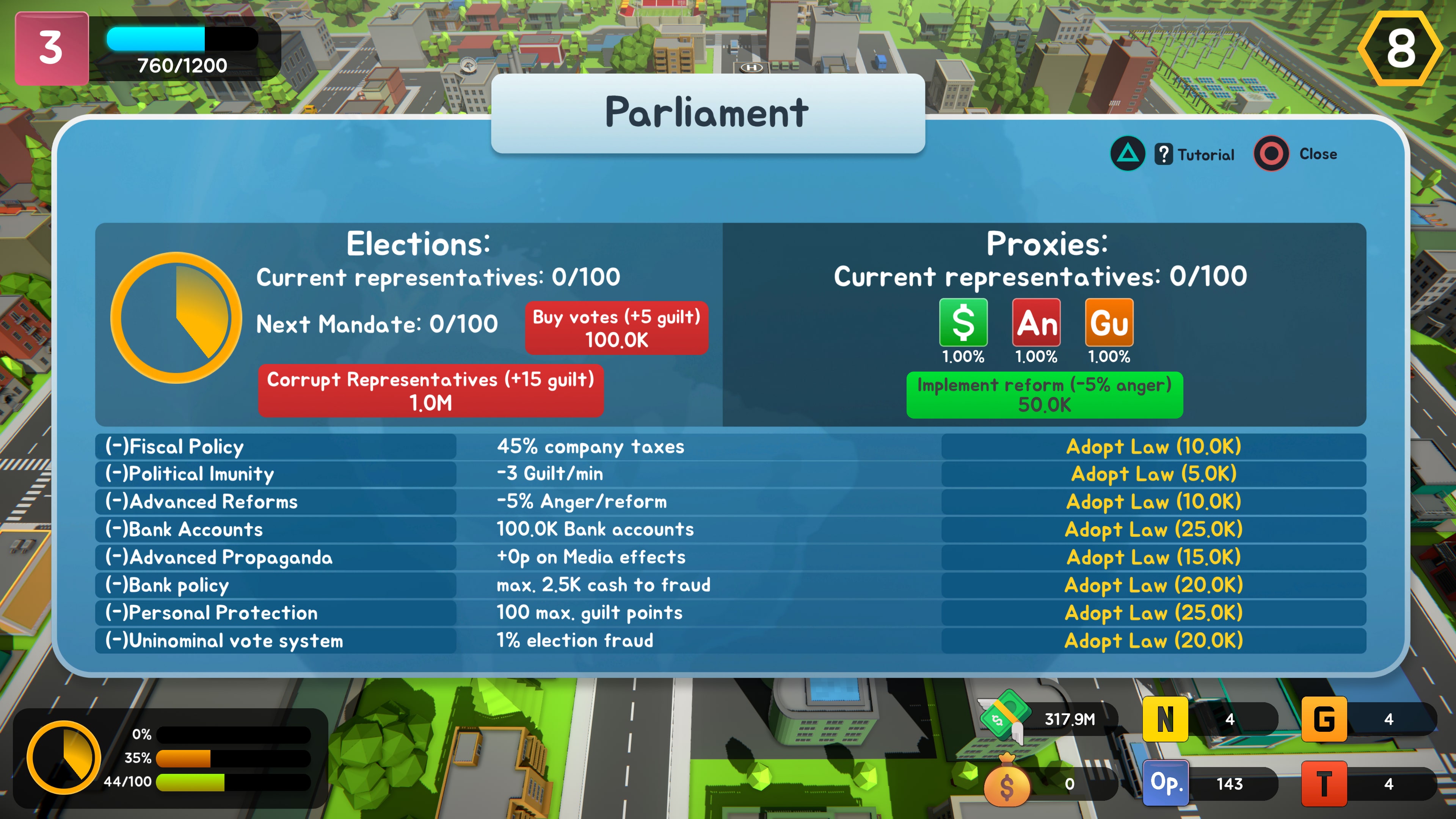Corruption: Political Simulator Strategy