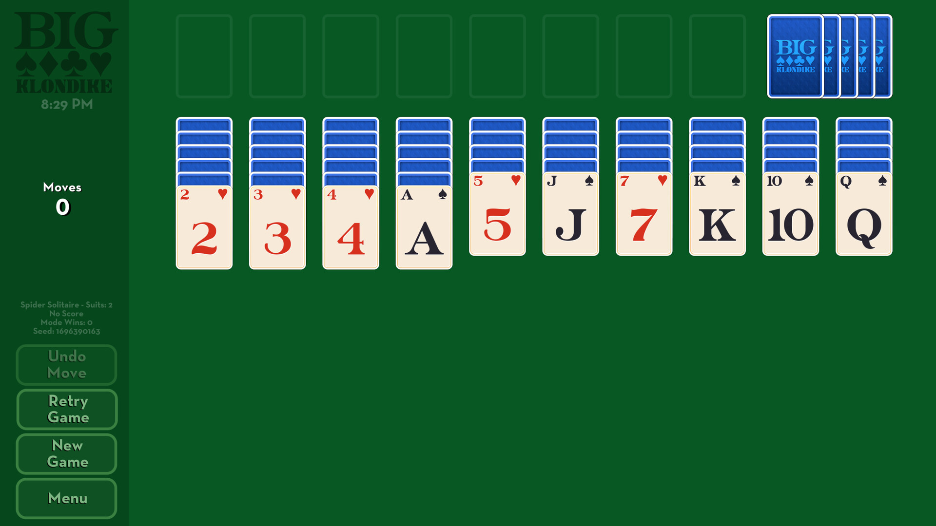 Big Klondike: Spider Solitaire