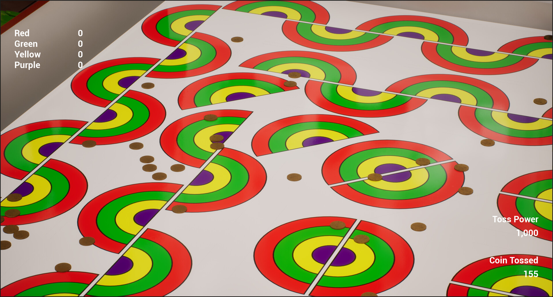 Coin Toss Rainbow Simulator