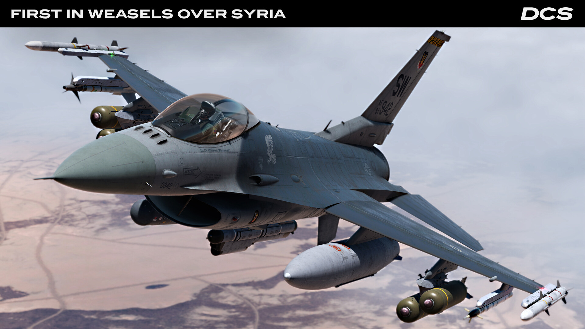 DCS World: F-16C First in Weasels Over Syria Campaign by Ground Pounder Sims
