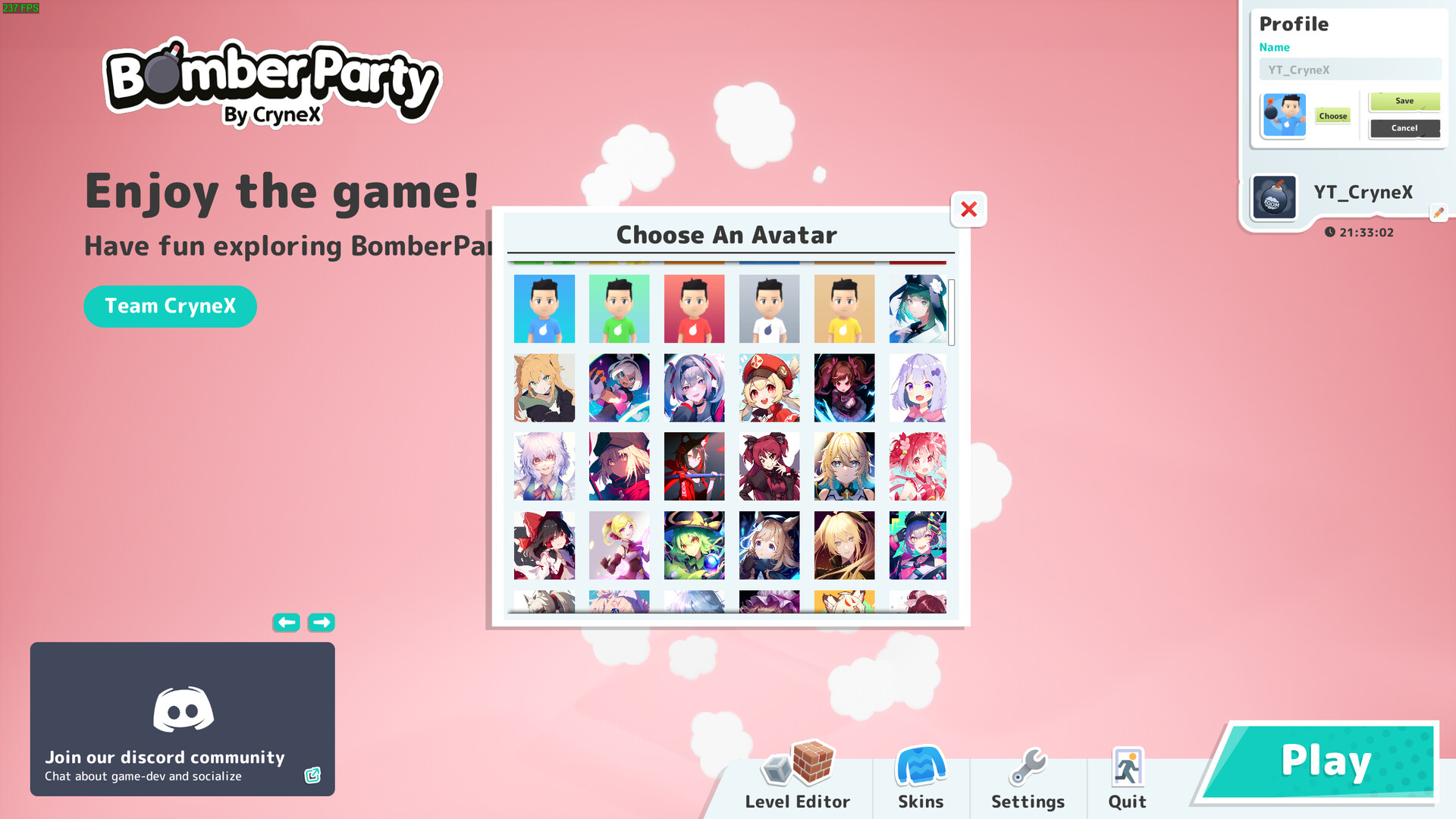 Bomber Party: Anime Avatars