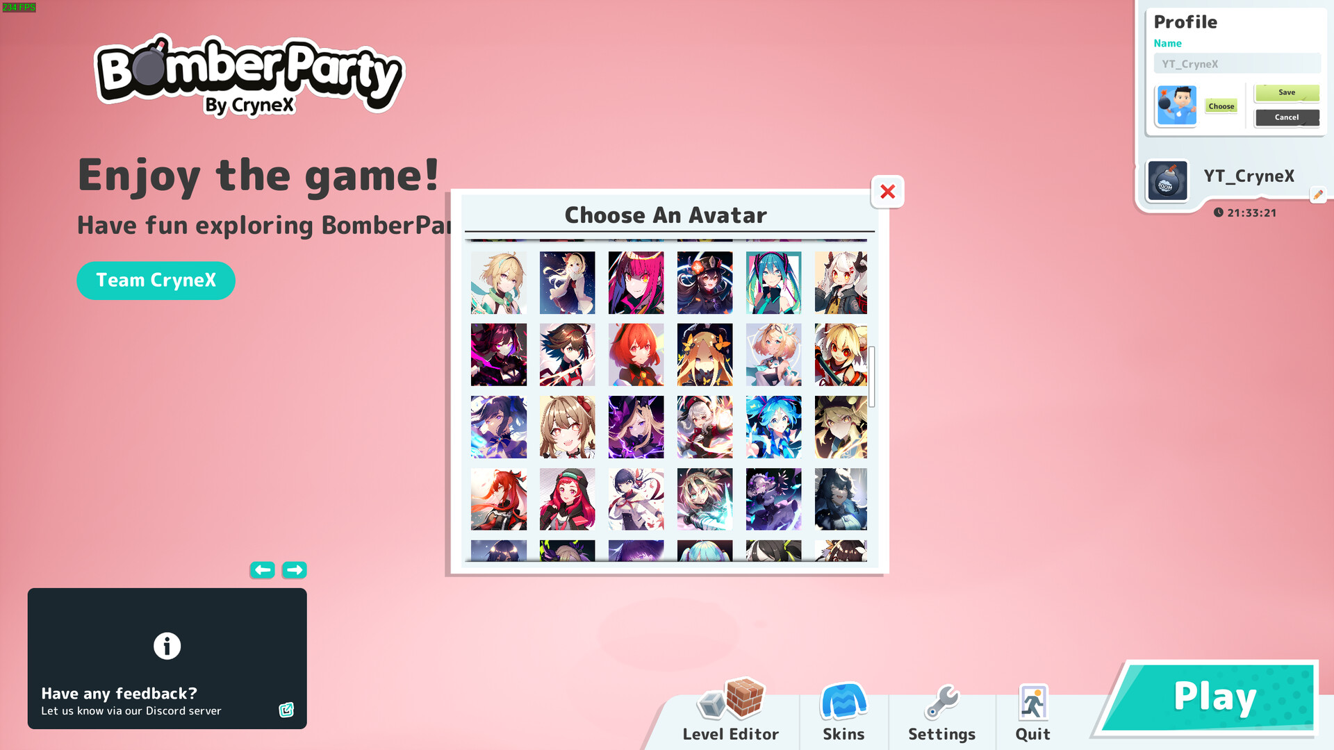 Bomber Party: Anime Avatars