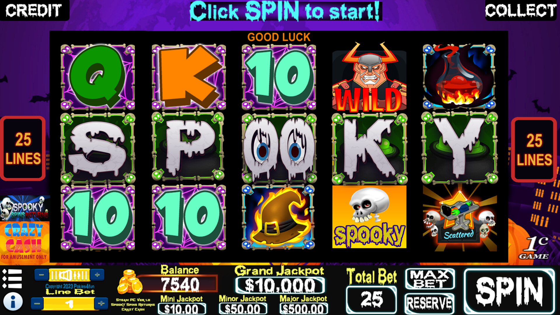 Spooky Spins Returns: Crazy Cash Edition – Slots