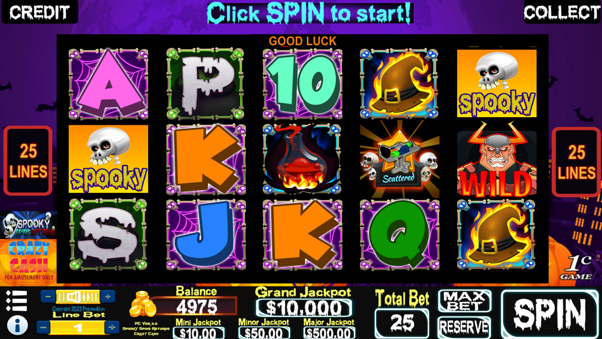 Spooky Spins Returns: Crazy Cash Edition – Slots