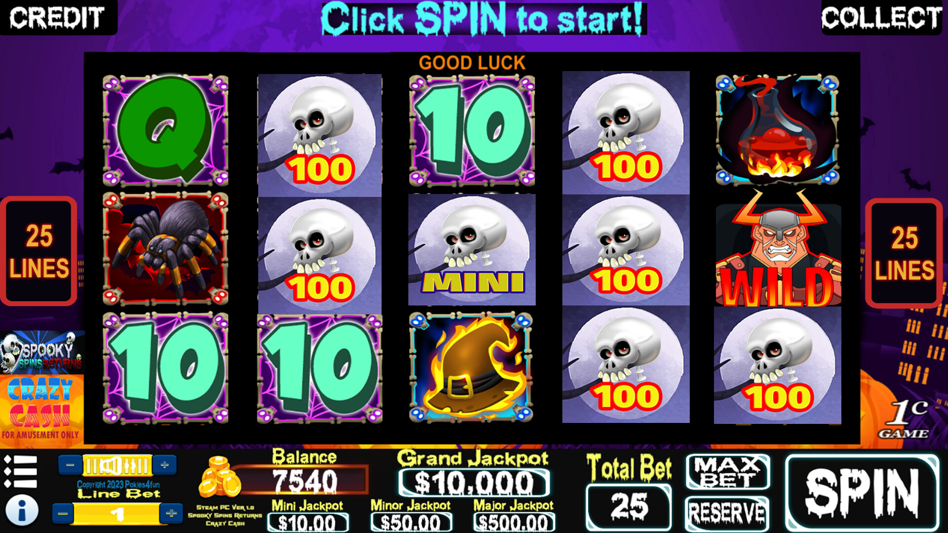 Spooky Spins Returns: Crazy Cash Edition – Slots
