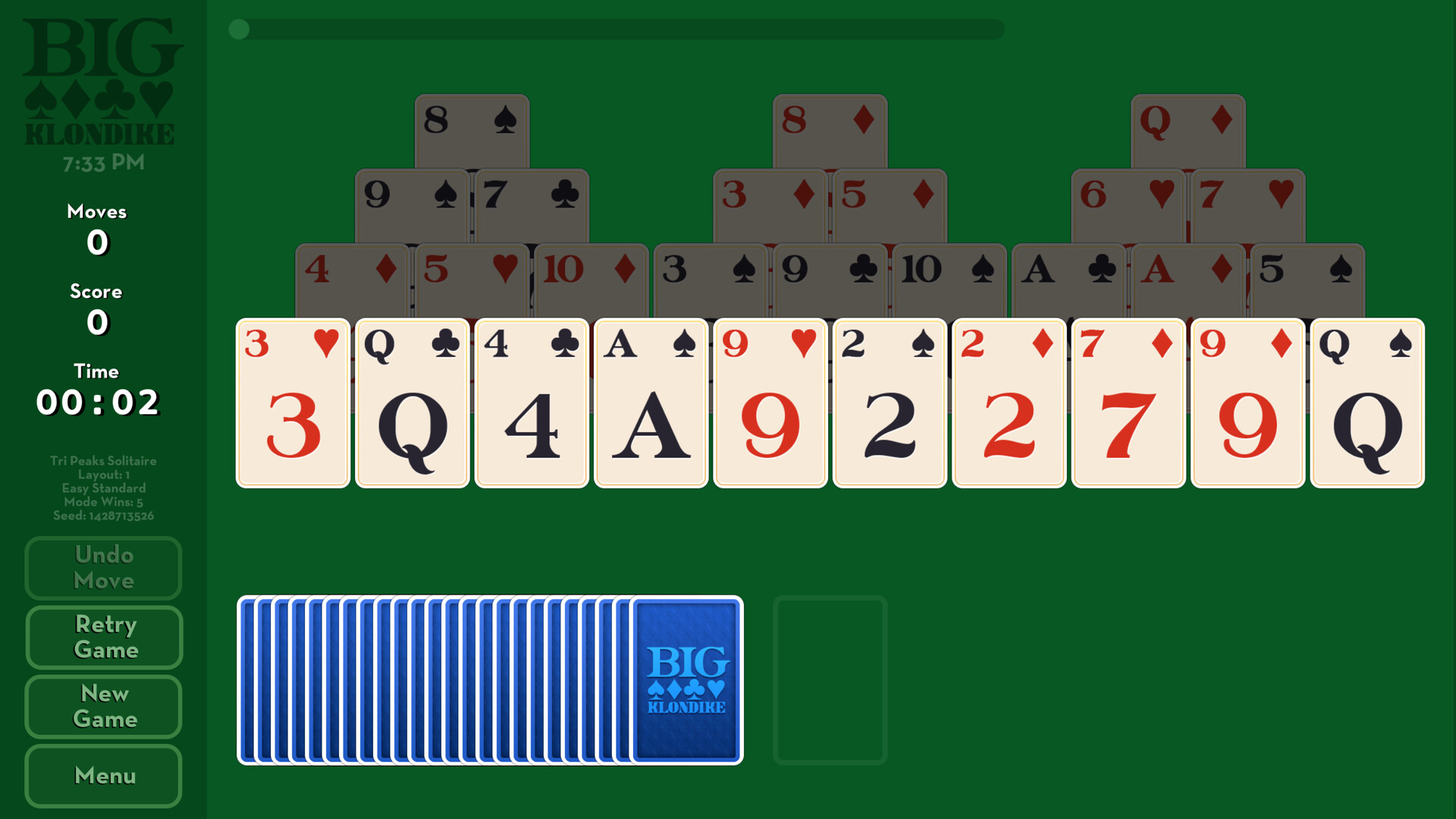 Big Klondike: Tri Peaks Solitaire