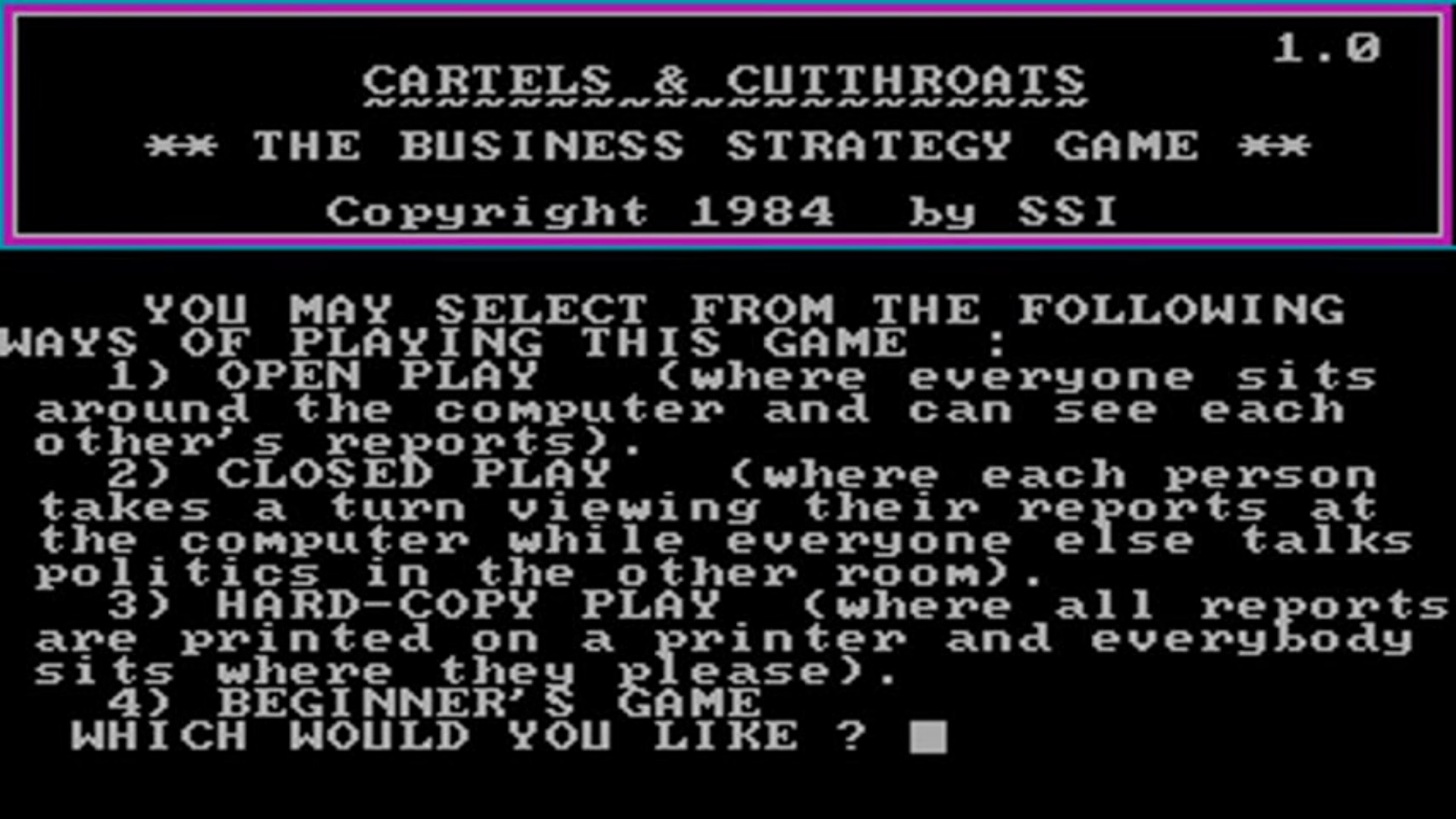 Cartels &amp; Cutthroats
