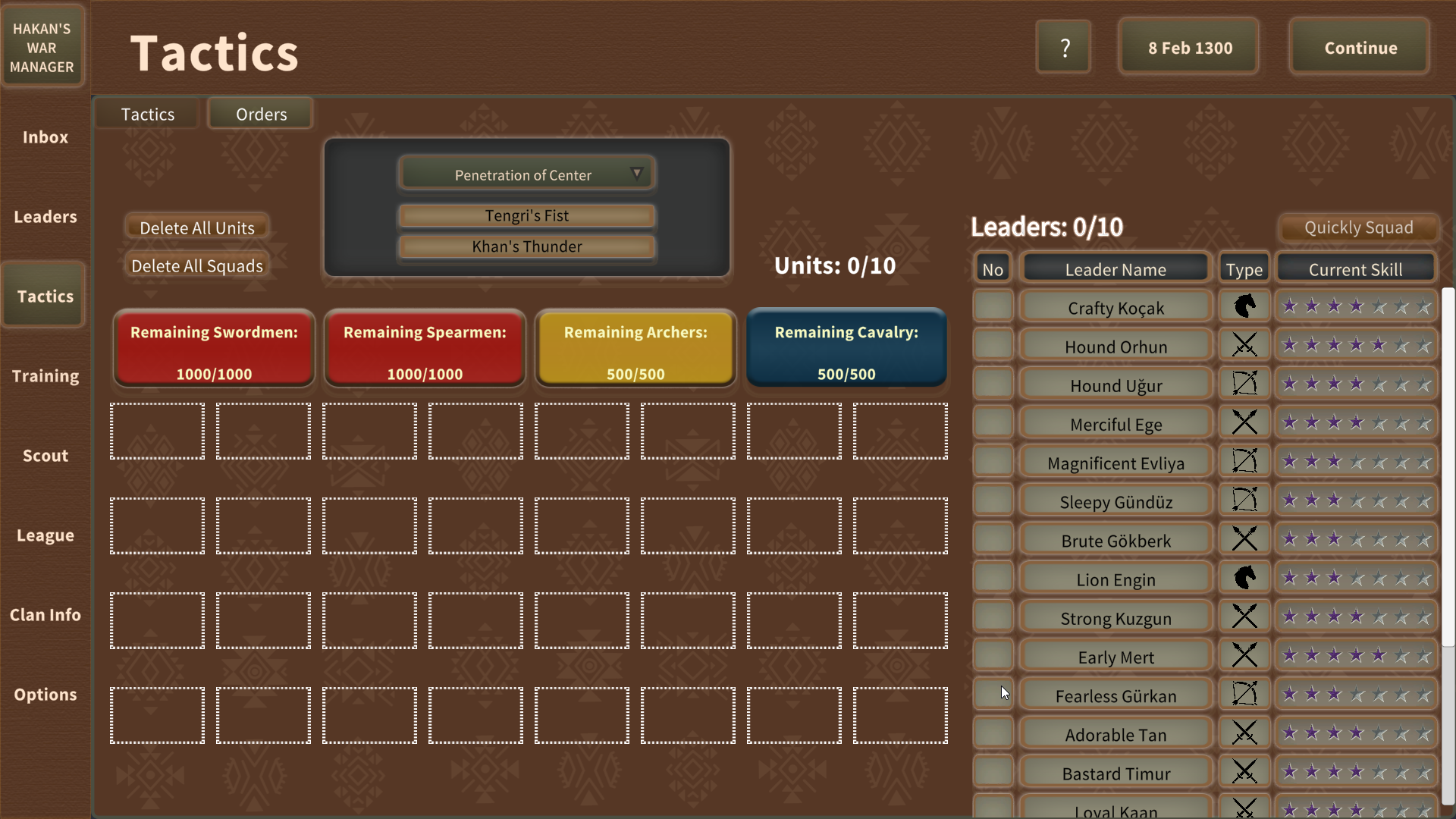 Hakan’s War Manager