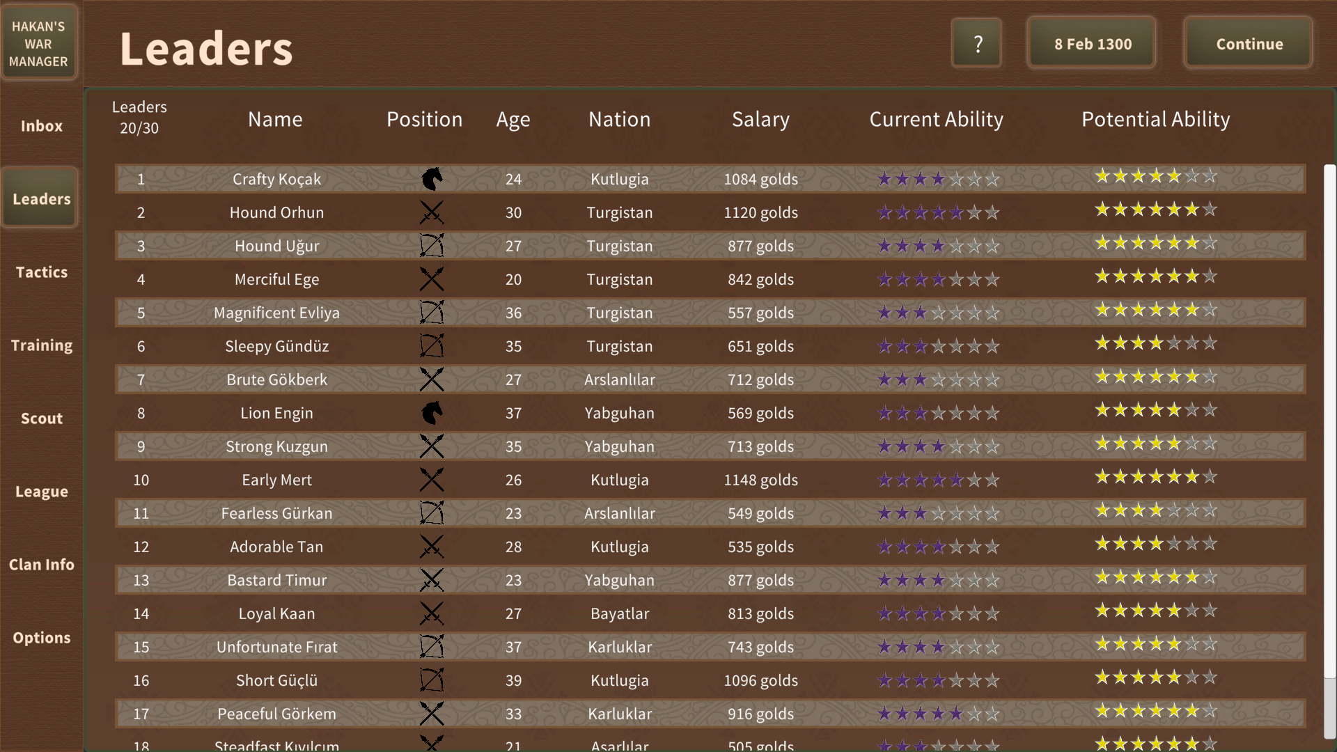 Hakan’s War Manager