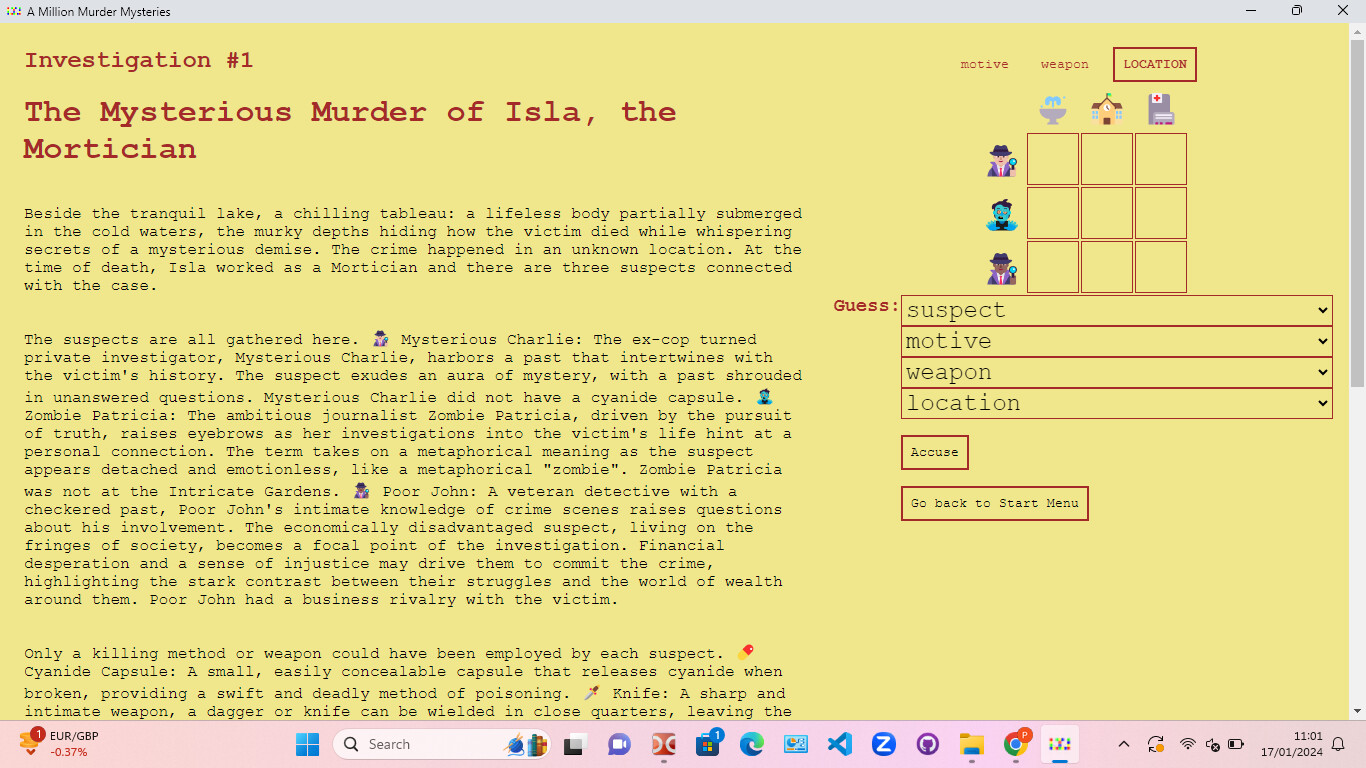 A Million Murder Mysteries