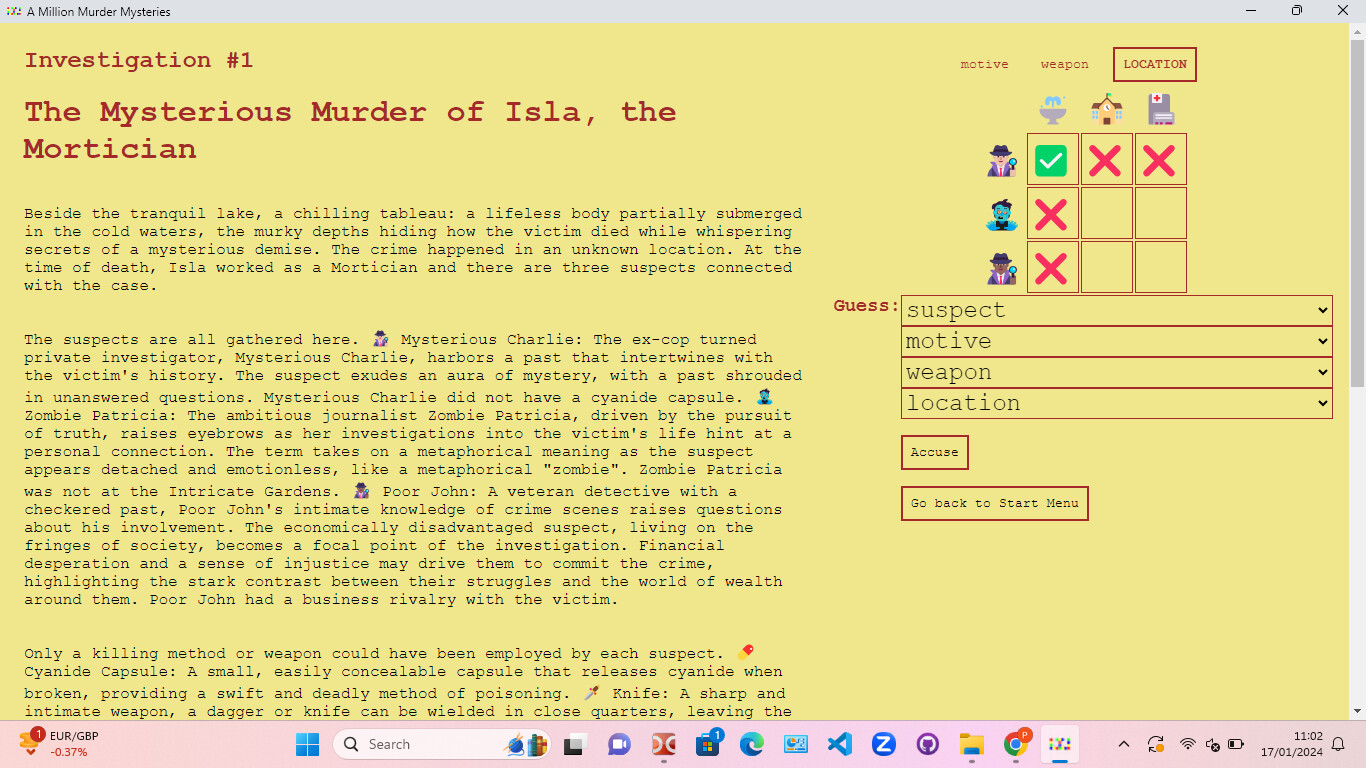 A Million Murder Mysteries