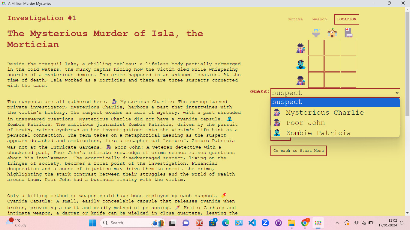 A Million Murder Mysteries