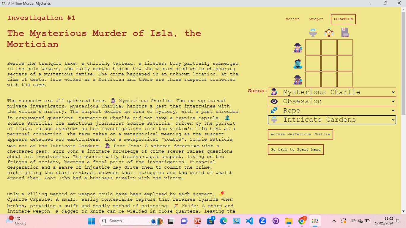 A Million Murder Mysteries