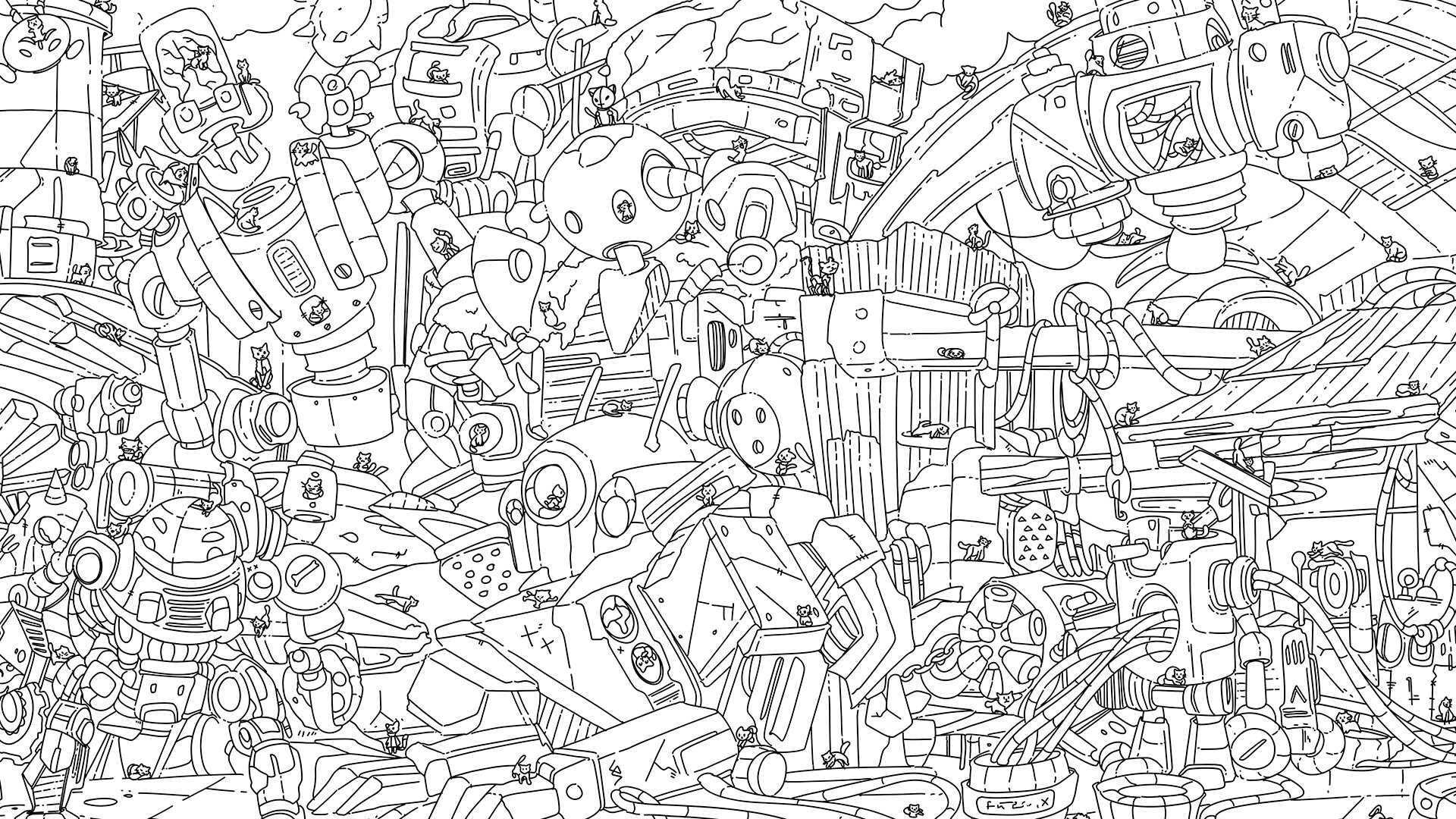 100 Robo Cats