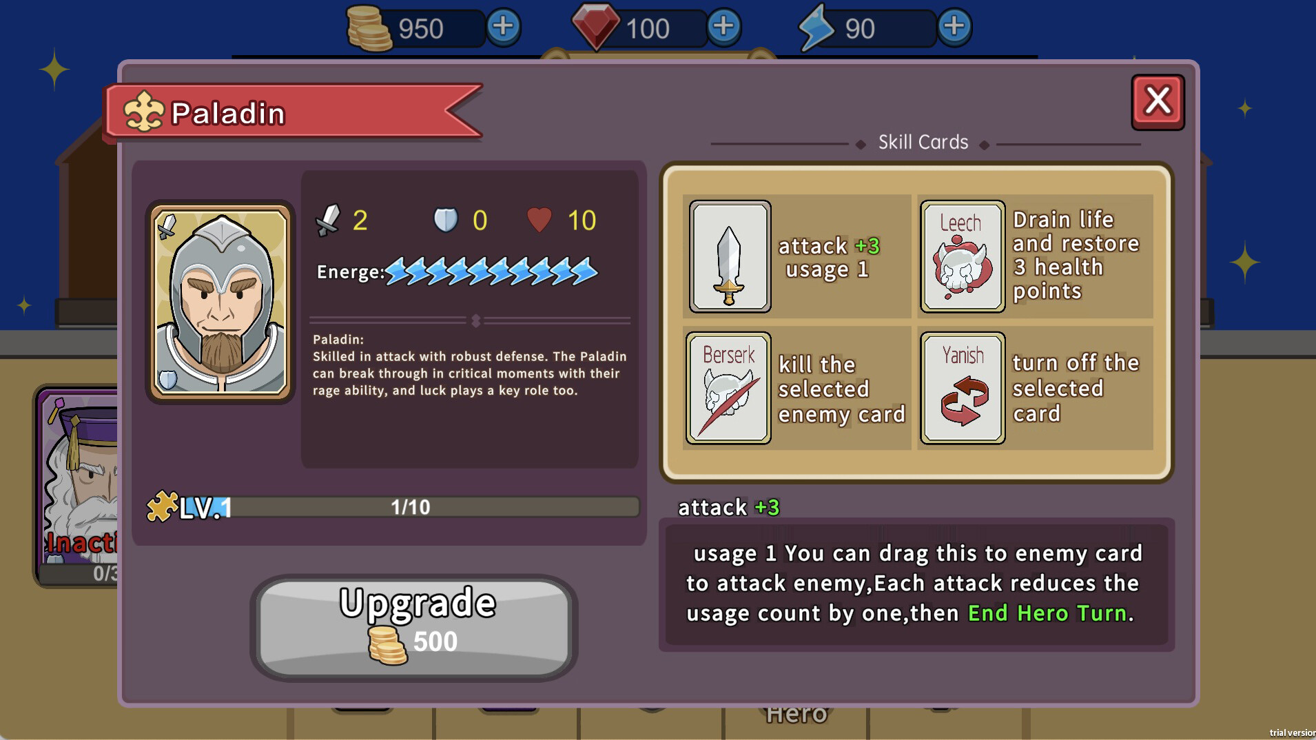 Brave Hero: Puzzle Dungeon Card