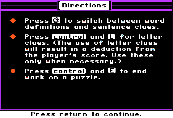 Oliver’s Crosswords