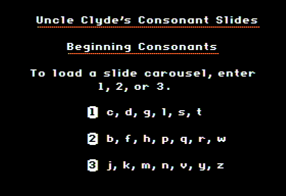 Uncle Clyde’s Consonant Slides