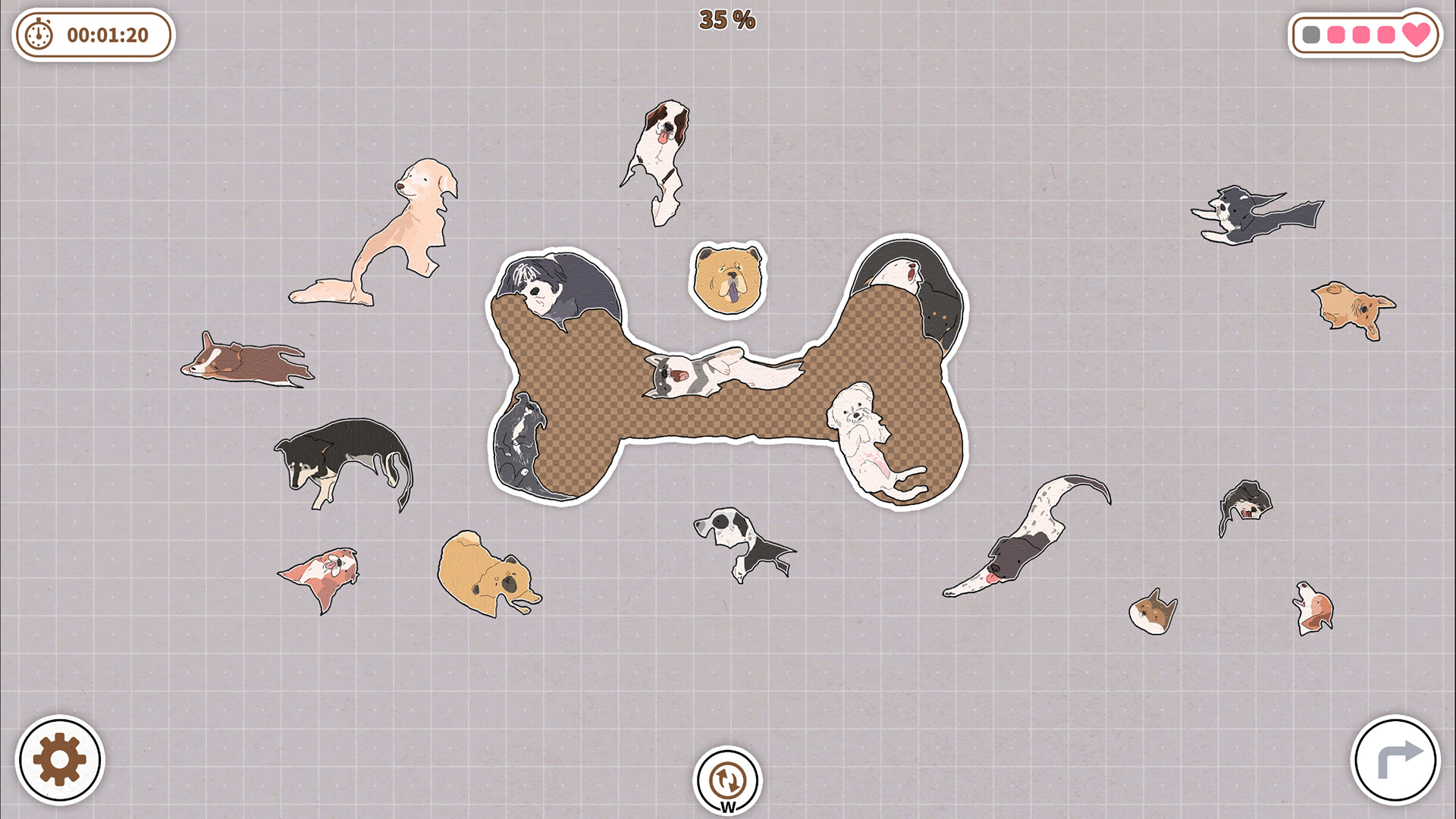 Dogs Huddled Together