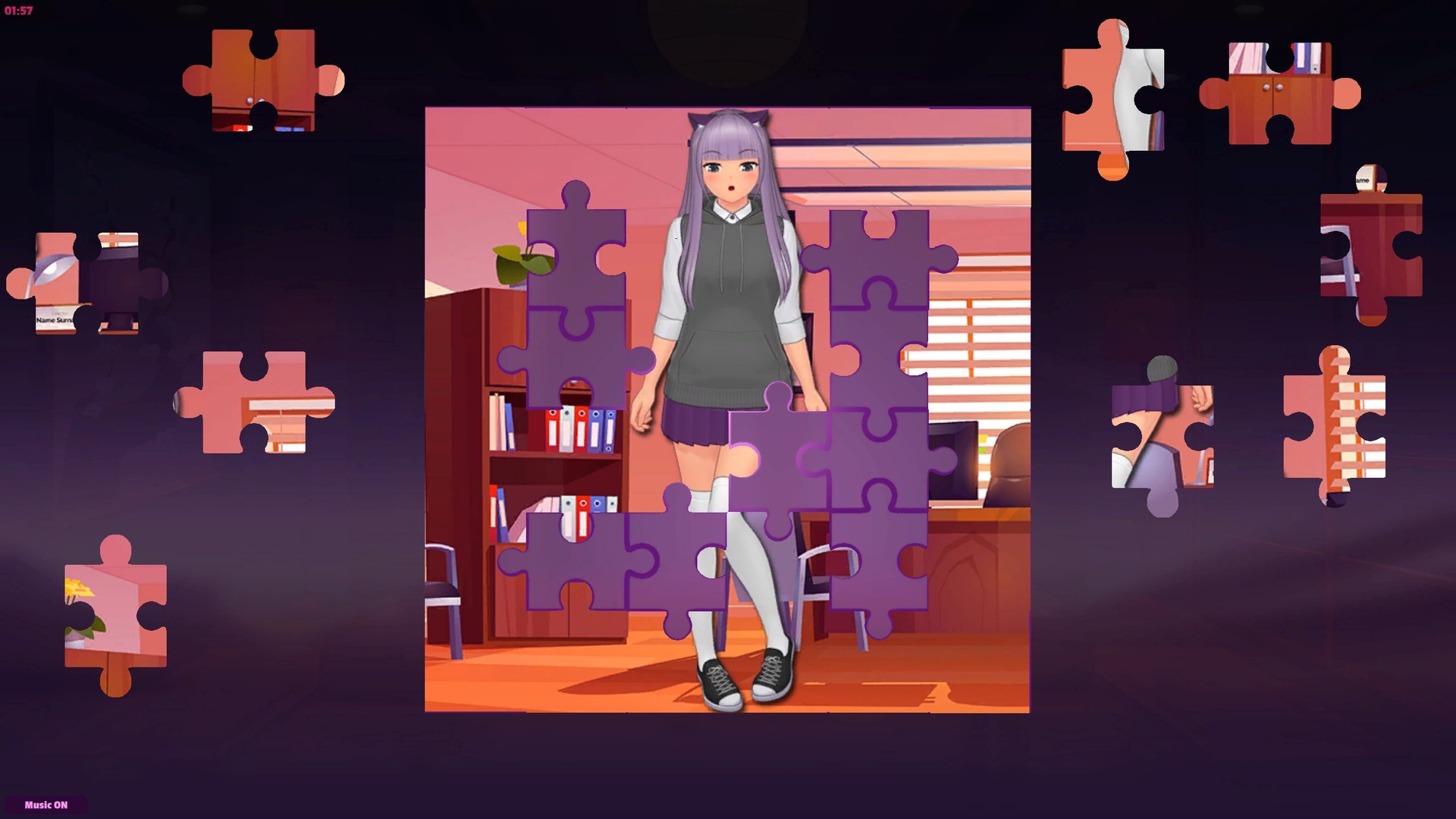 Anime Jigsaw Girls: Office