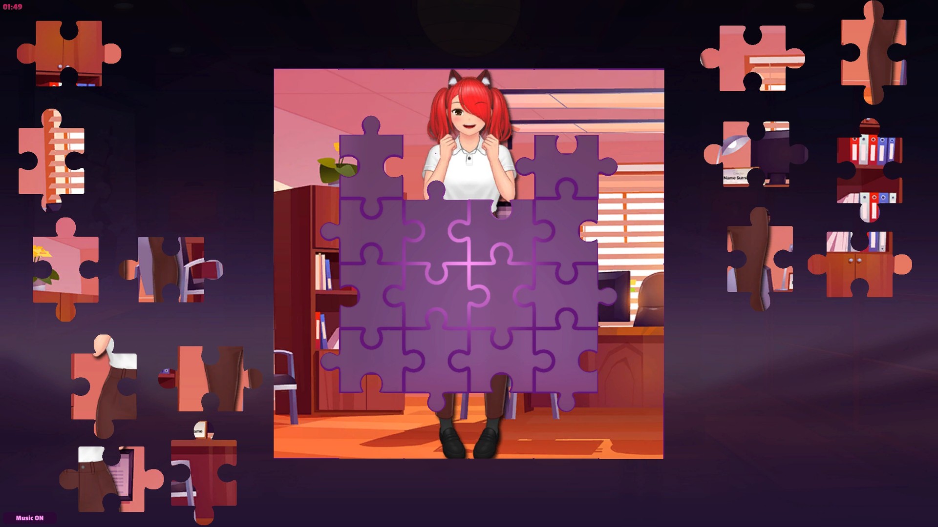 Anime Jigsaw Girls: Office
