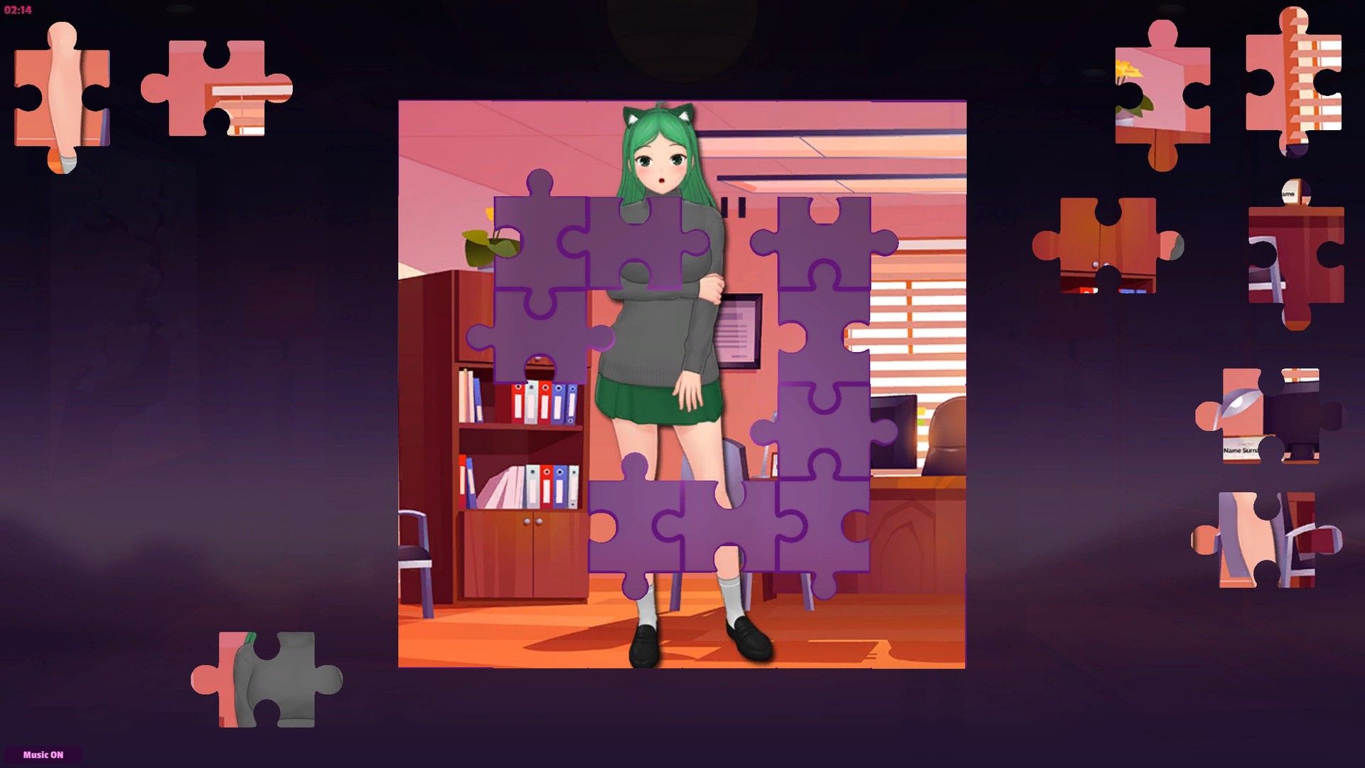 Anime Jigsaw Girls: Office