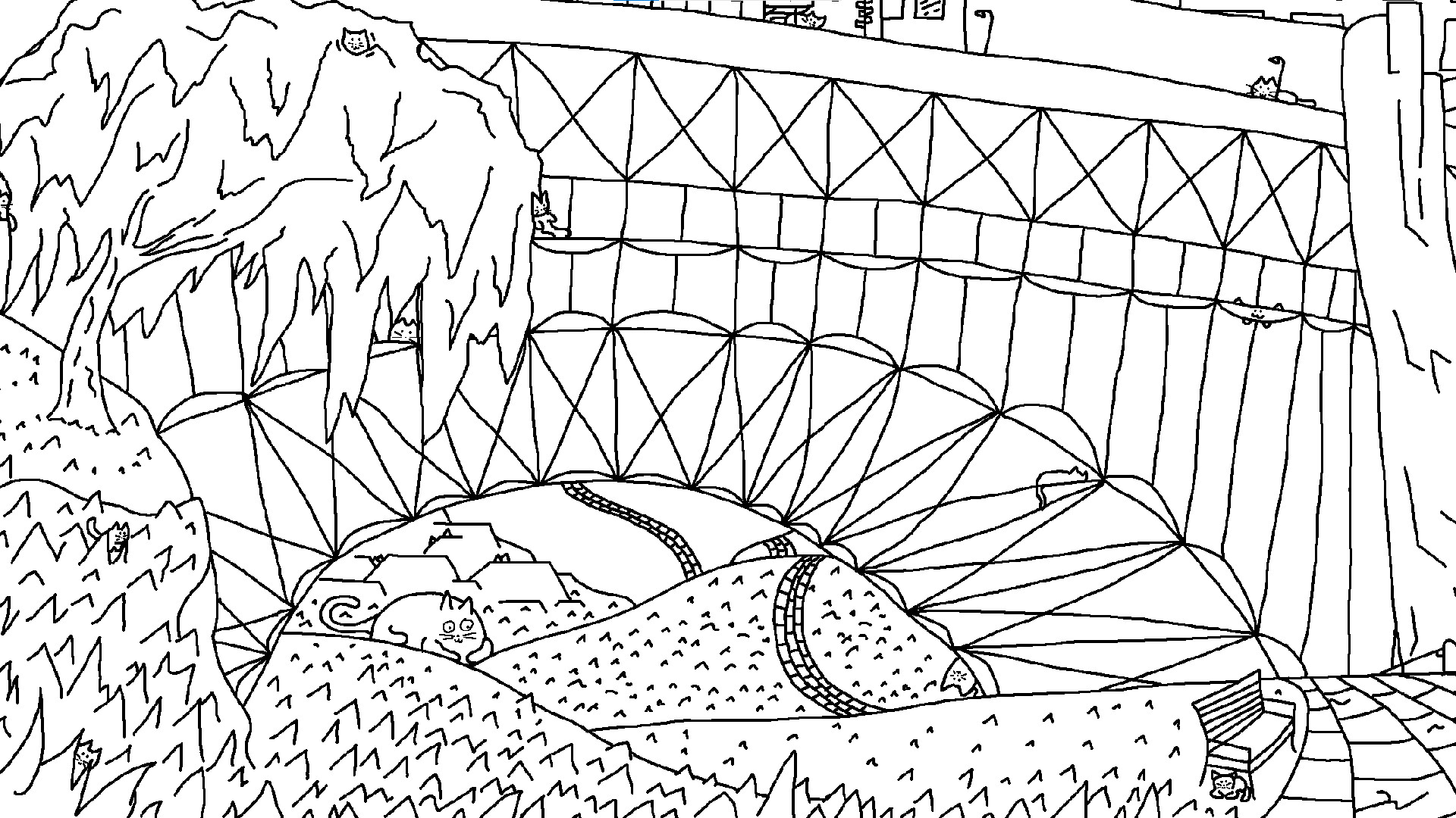 Looking For Cats In a Badly Drawn City