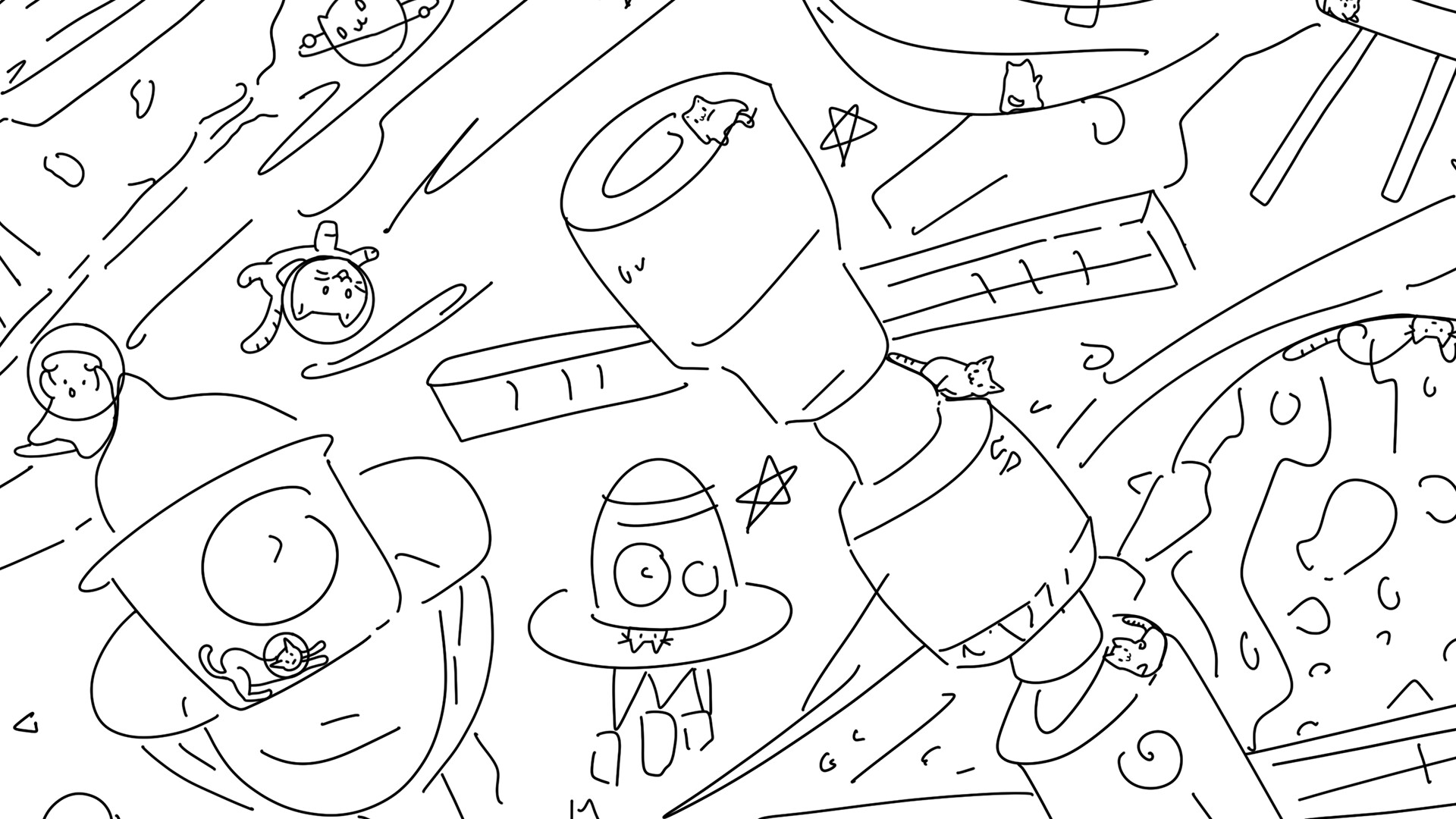 100 Space Cats