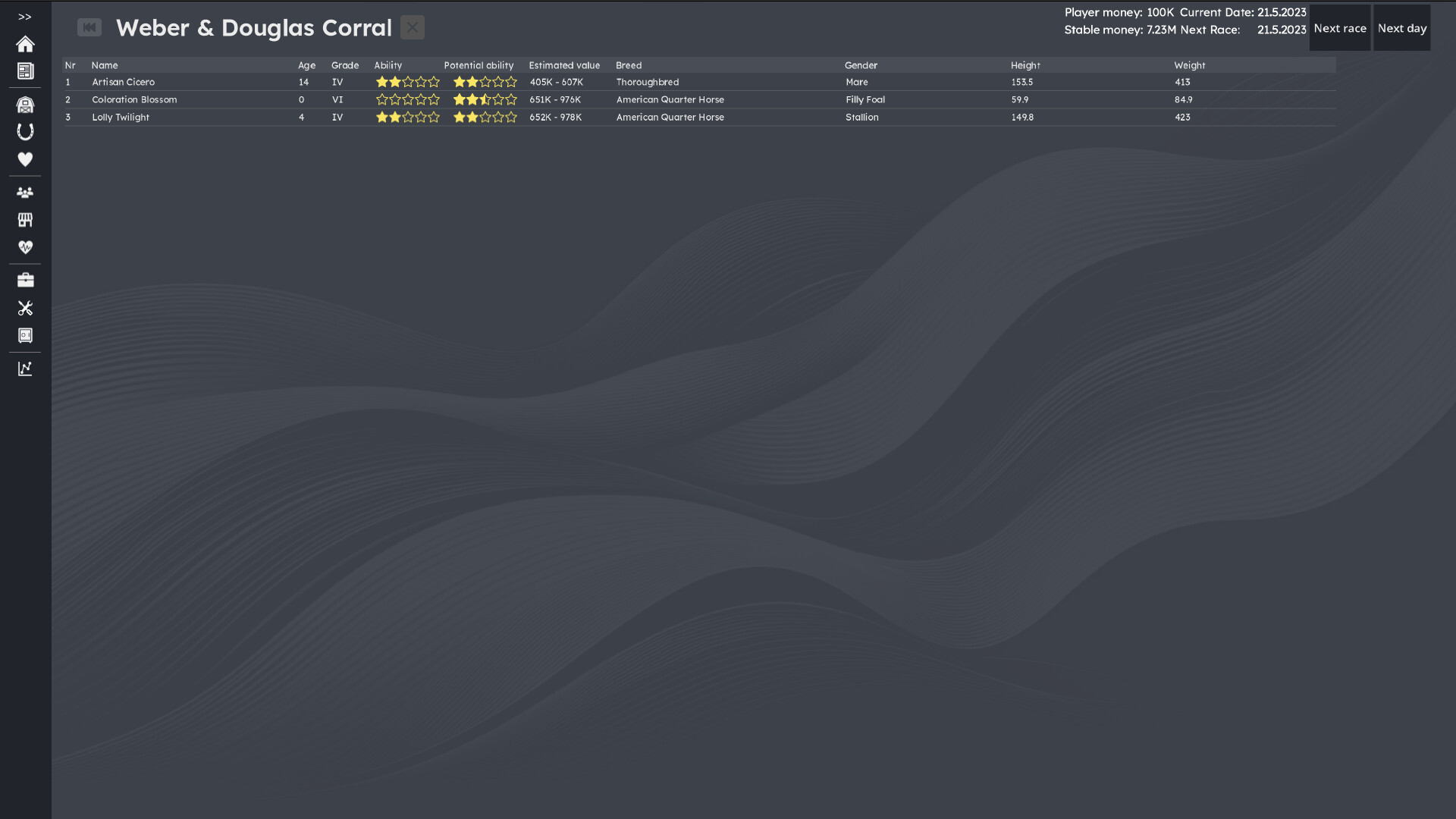 Horse Racing Manager