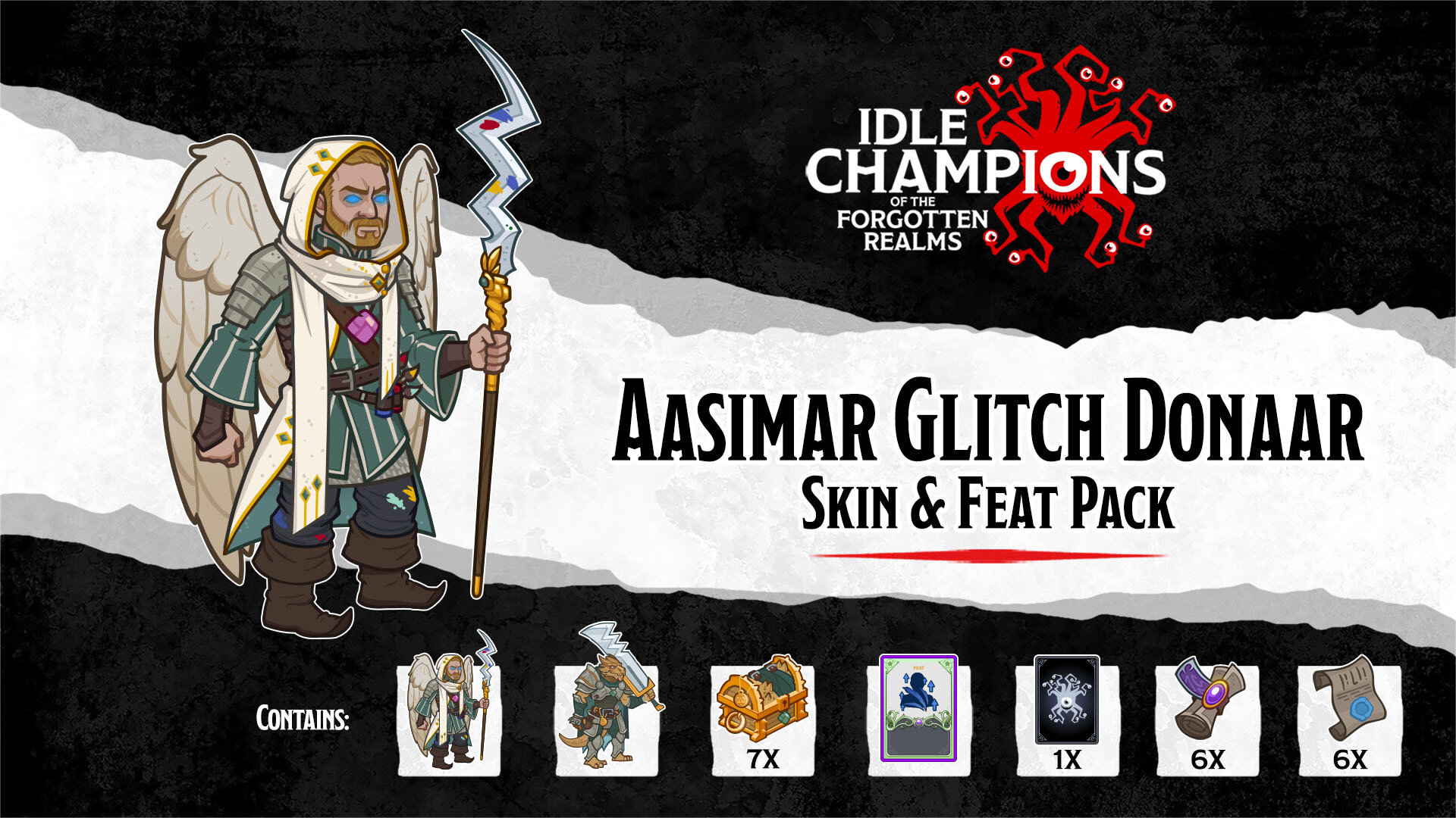 Idle Champions: Aasimar Glitch Donaar Skin &amp; Feat Pack