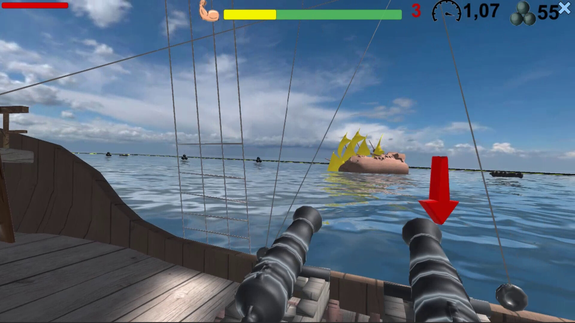 Pirates. Naval battle