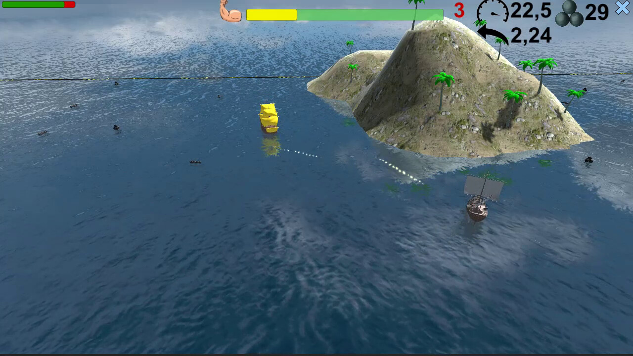 Pirates. Naval battle