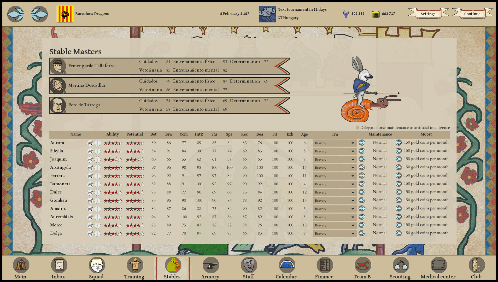 Jousting Manager
