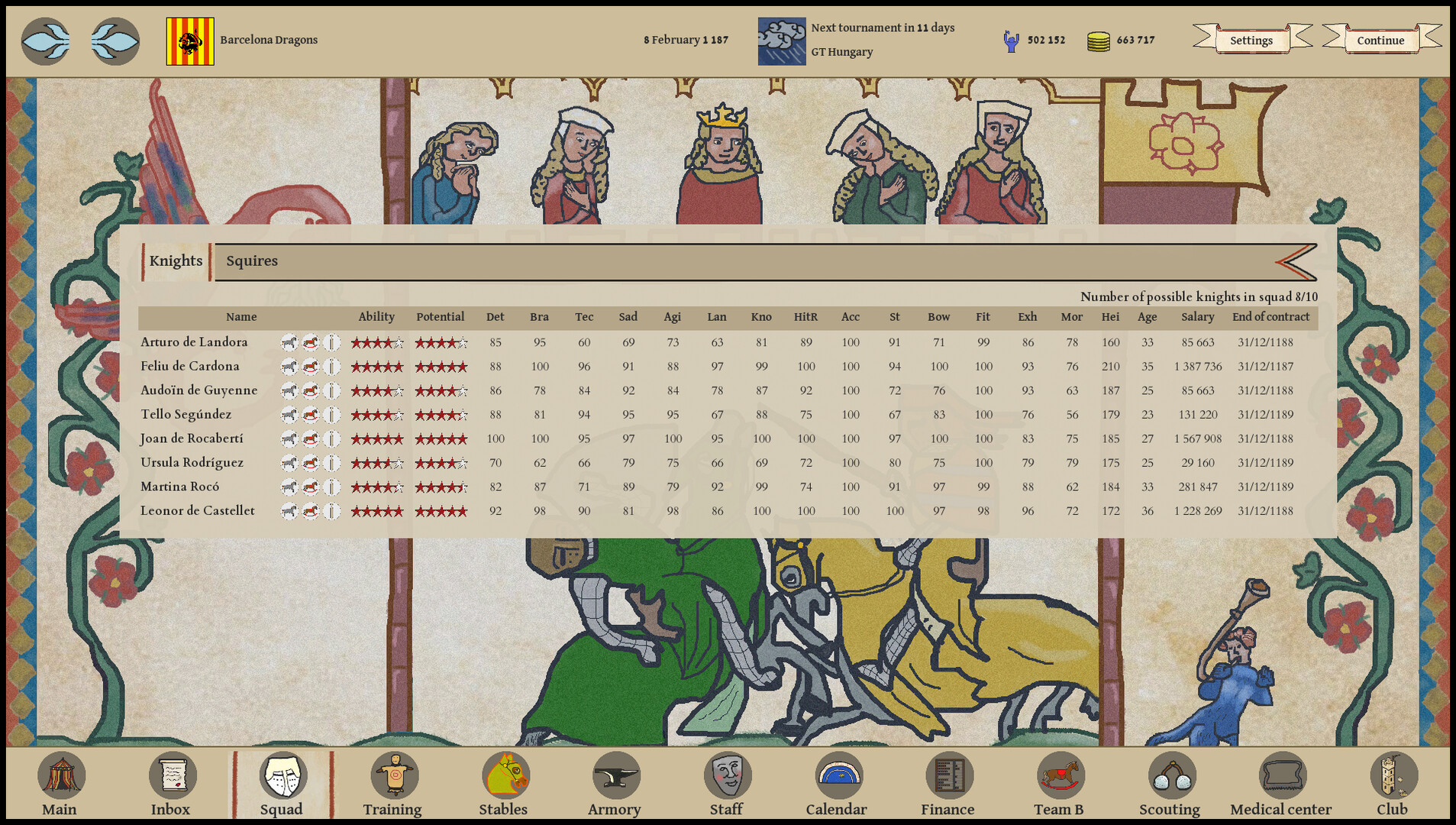 Jousting Manager