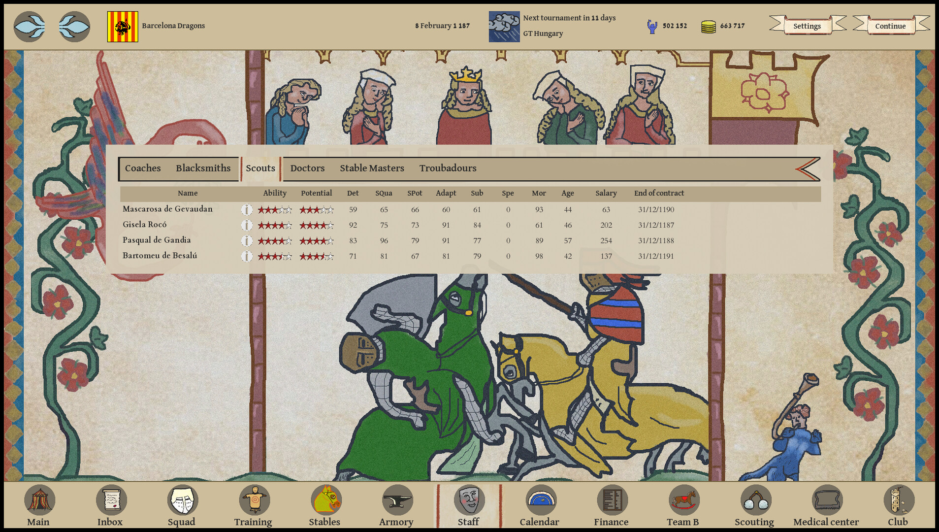 Jousting Manager