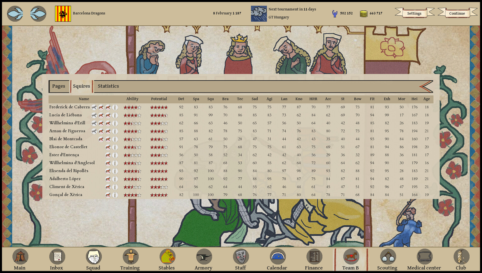 Jousting Manager
