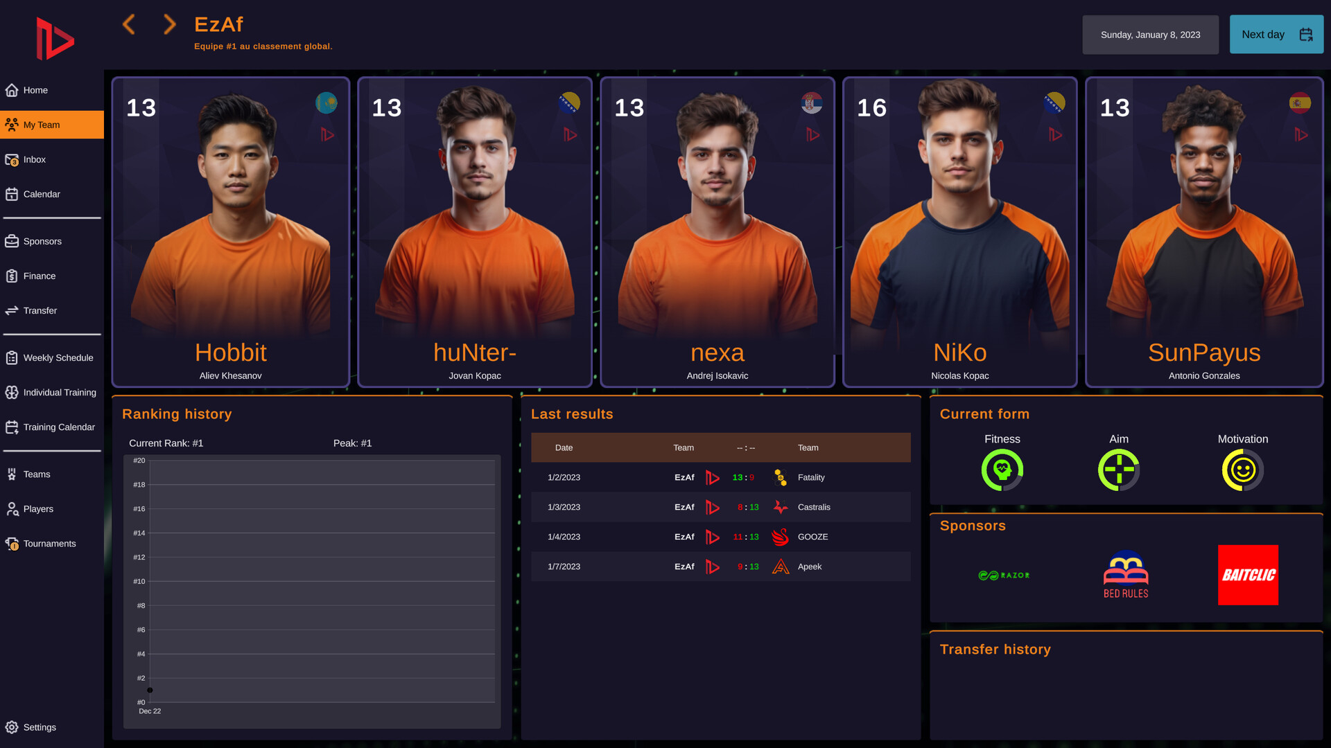 FPS Pro Team Manager