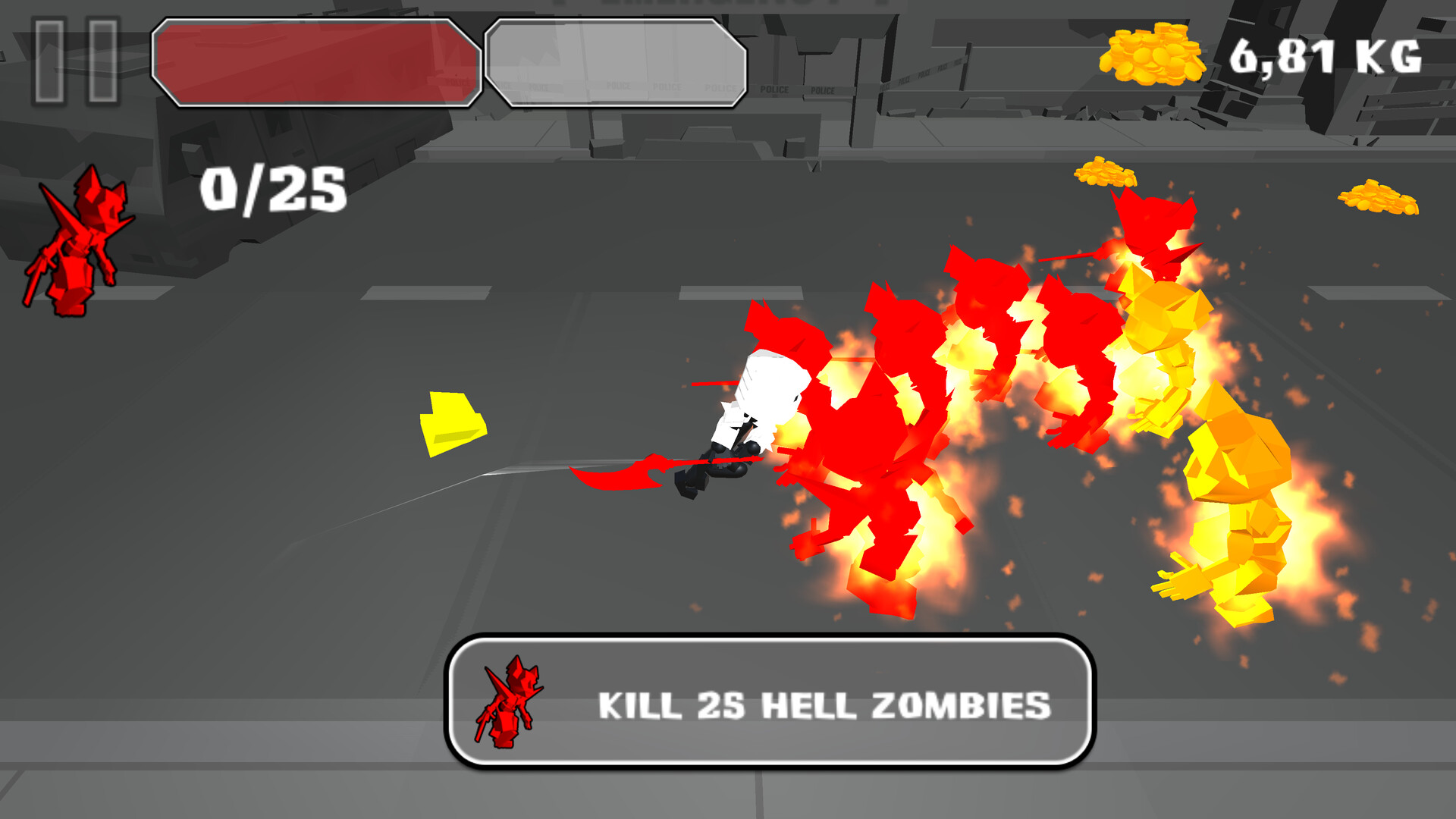 Stickman Killing Zombie