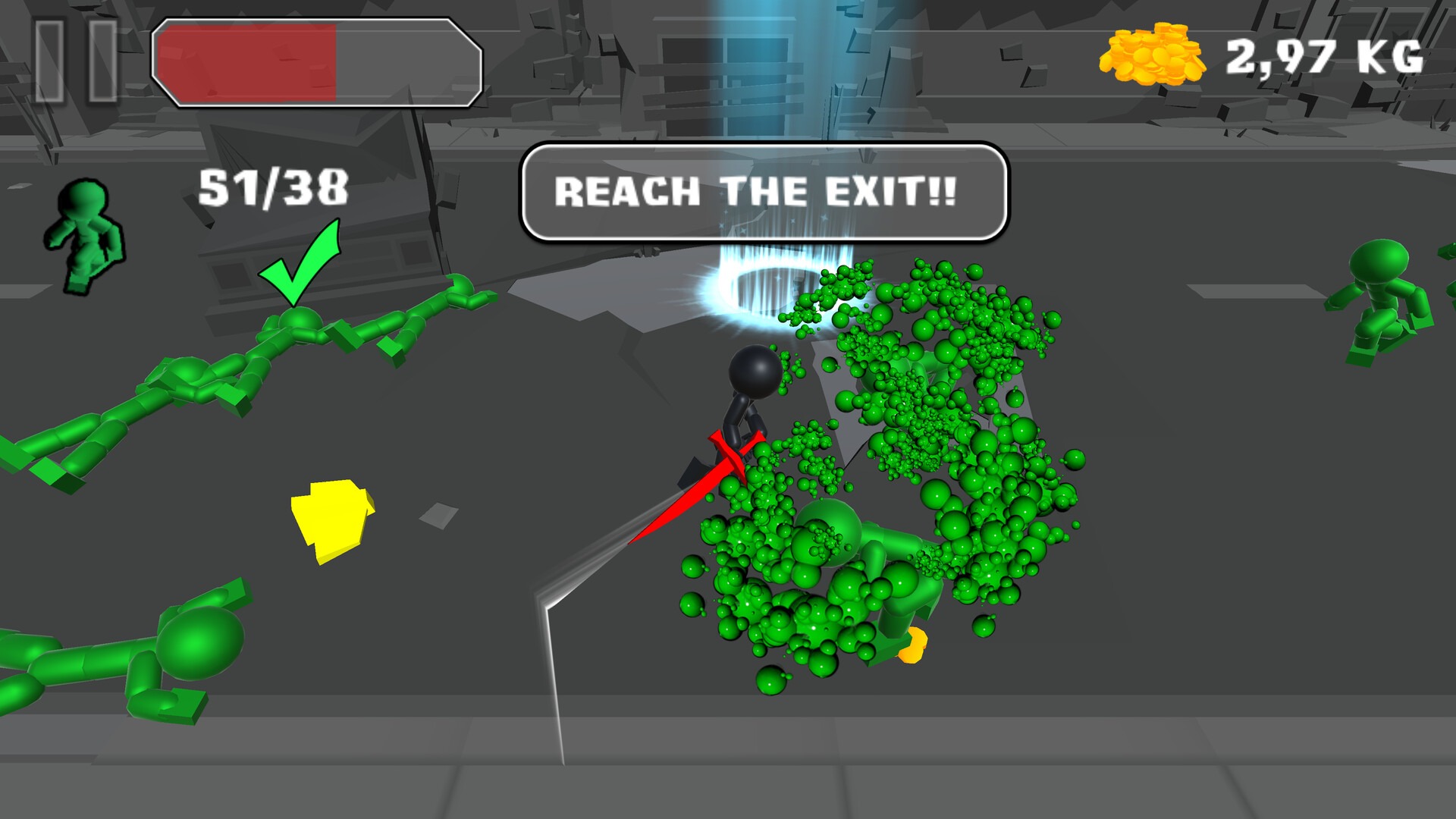 Stickman Killing Zombie